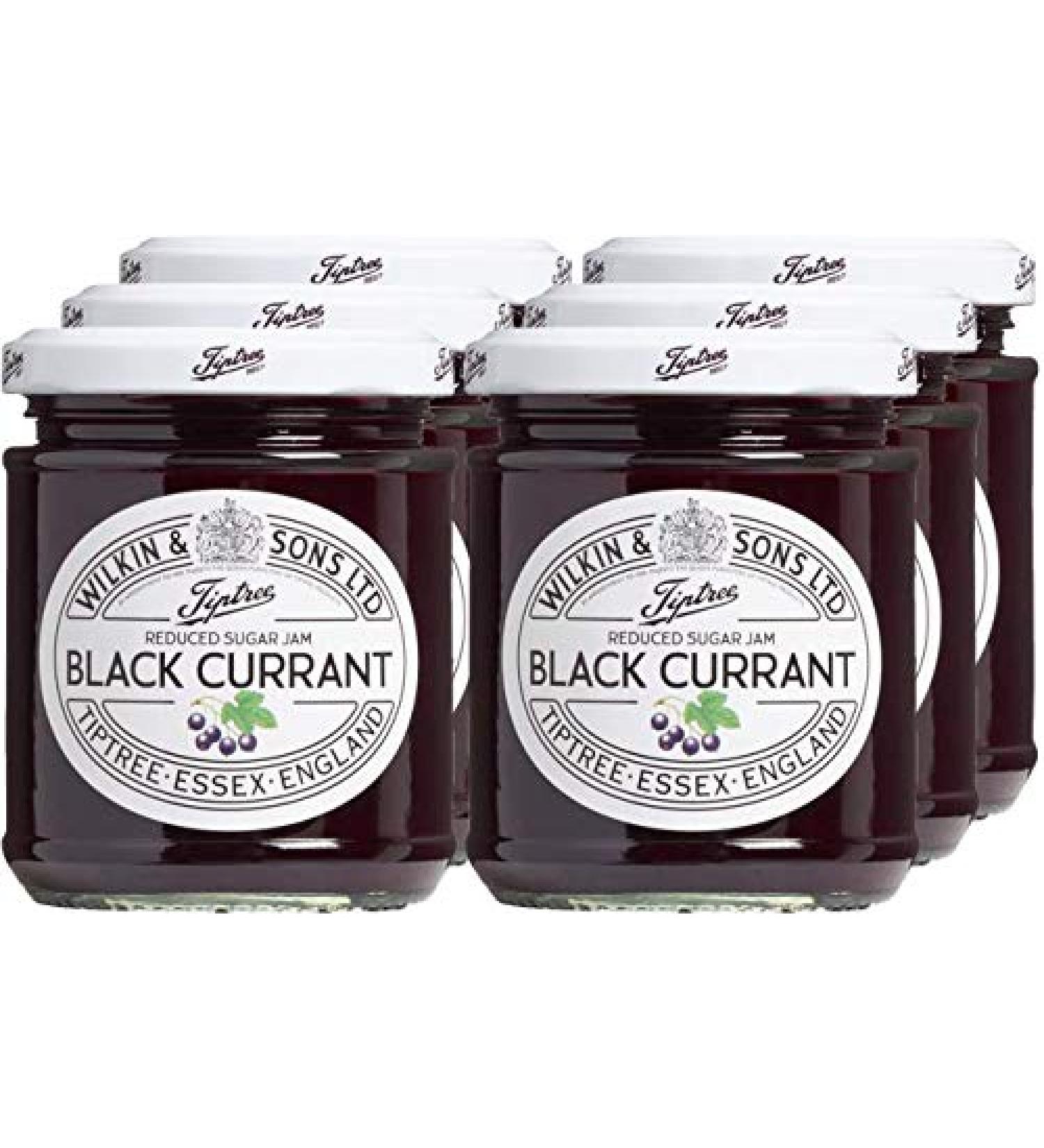 Wilkin & Sons Tiptree Black Currant Reduced Sugar Jam / 6 x 200g jars/Vegetarian Vegan Coeliac friendly/Gluten-Free/Made in the UK - Buy Online on SooperMarket.com