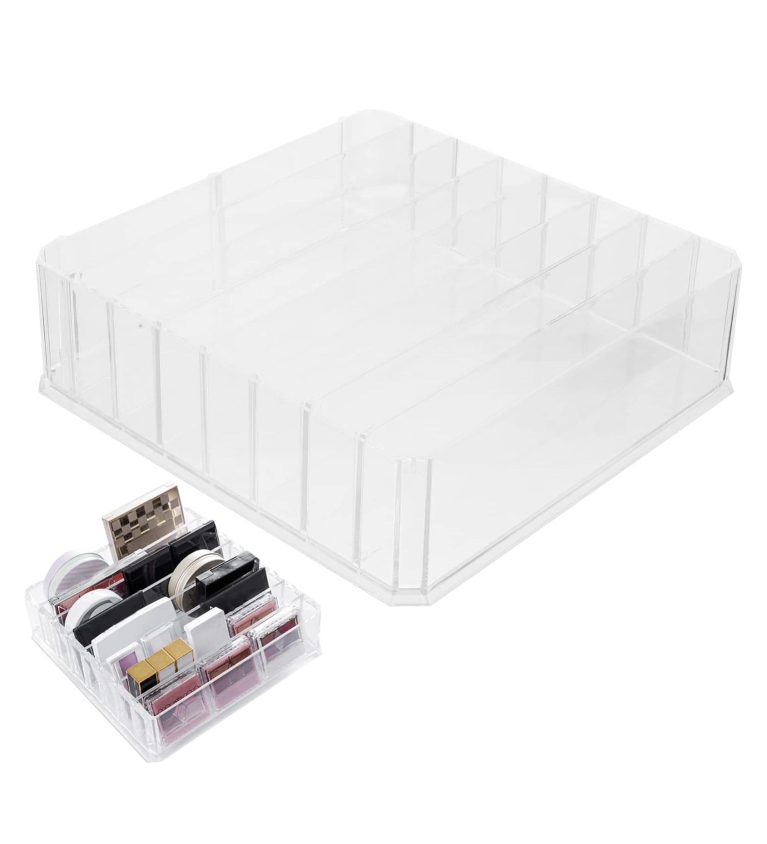 PRETYZOOM Cosmetic Storage Box Storage Drawers Desk Storage Drawer Makeup Palettes Organizers Eye Shadow Blush Transparent 24x23x6.5cm - Buy Online on SooperMarket.com