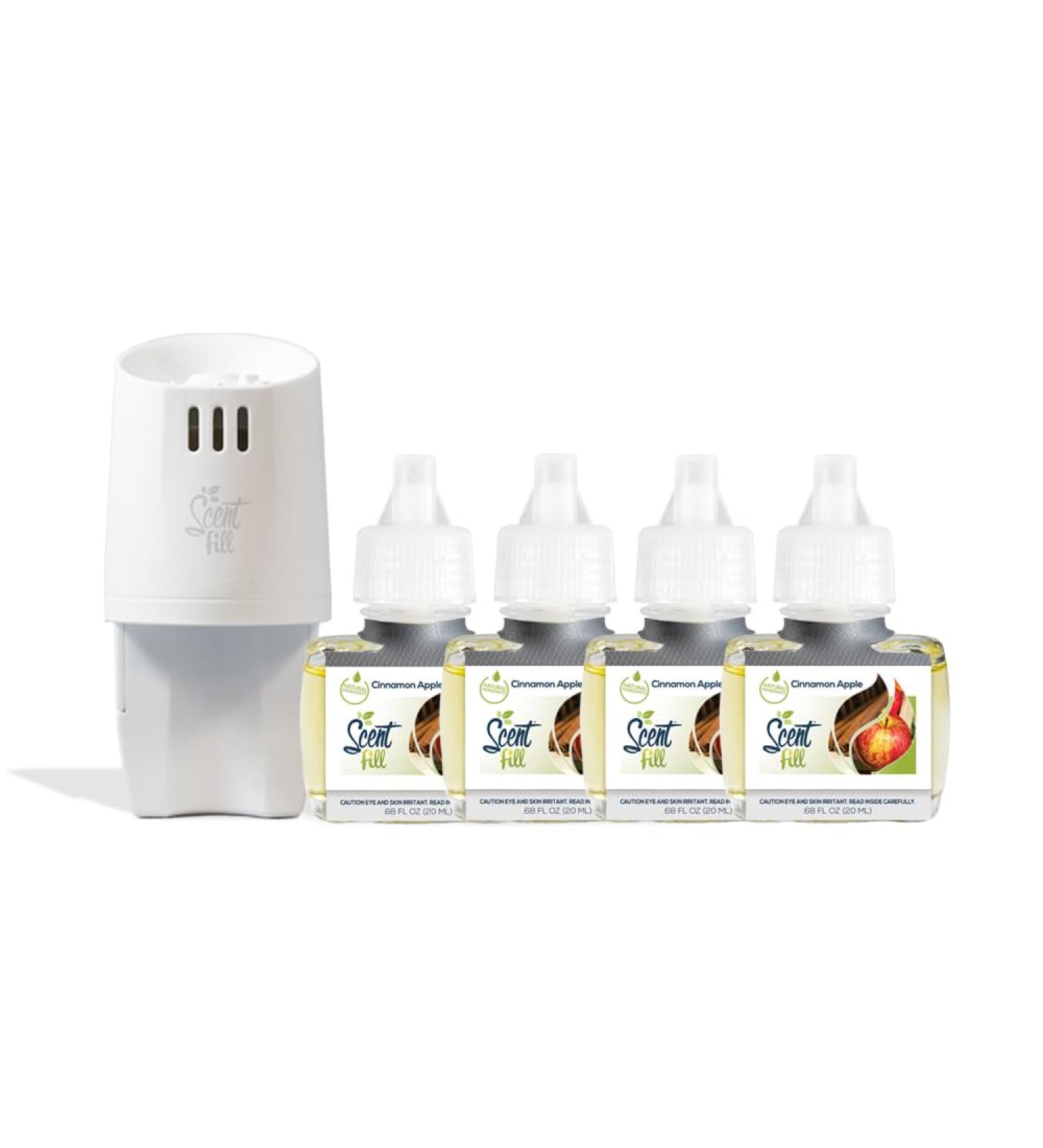Scent Fill Cinnamon Apple Air Freshener - 4 Scented Oil Refills + Diffuser | International Shipping Available - Buy Online on SooperMarket.com