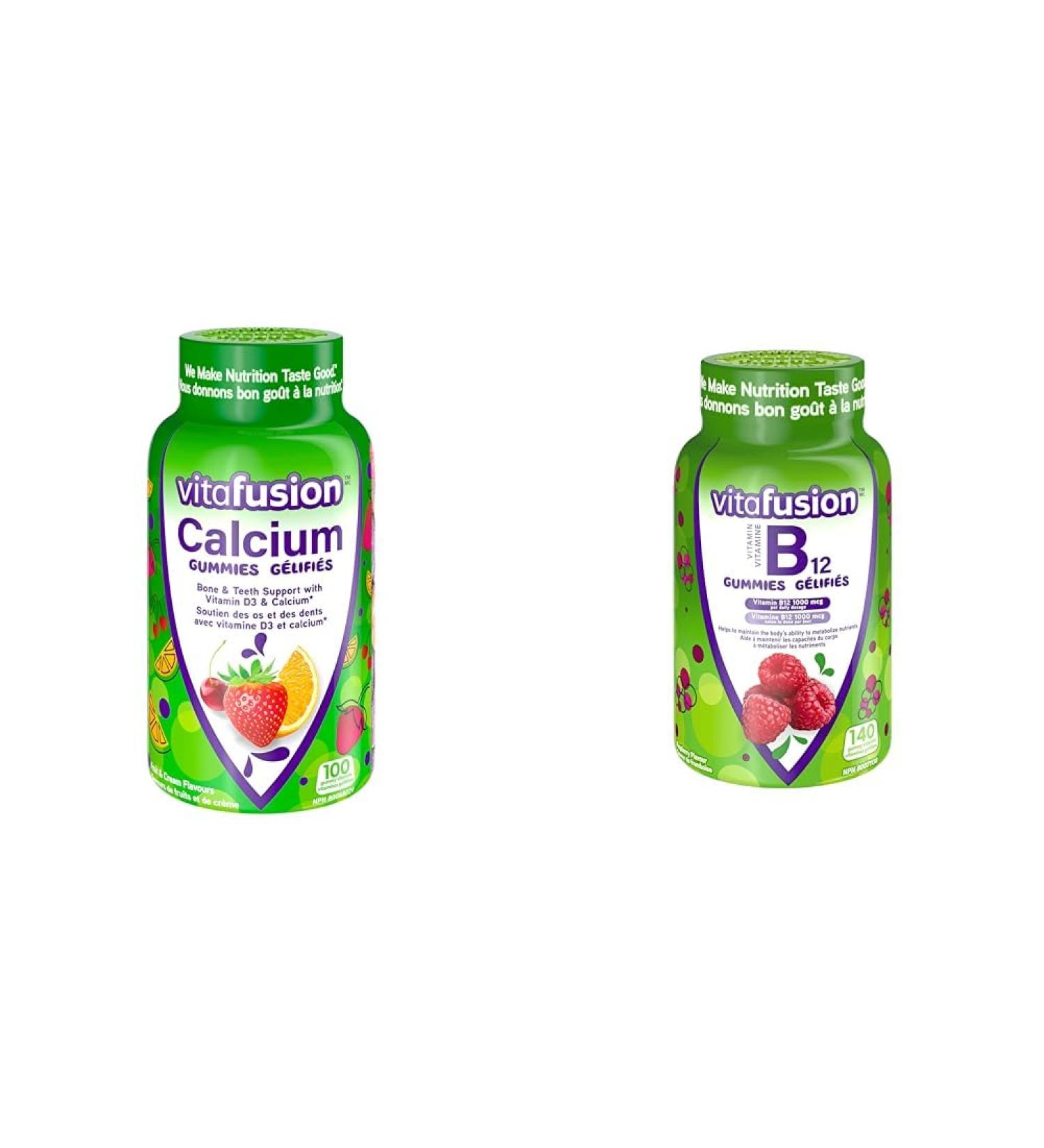 Vitafusion Calcium + Vitamin B12 Adult Vitamin Gummies Bundle Gummies + B12 Gummy Vitamins - Buy Online on SooperMarket.com