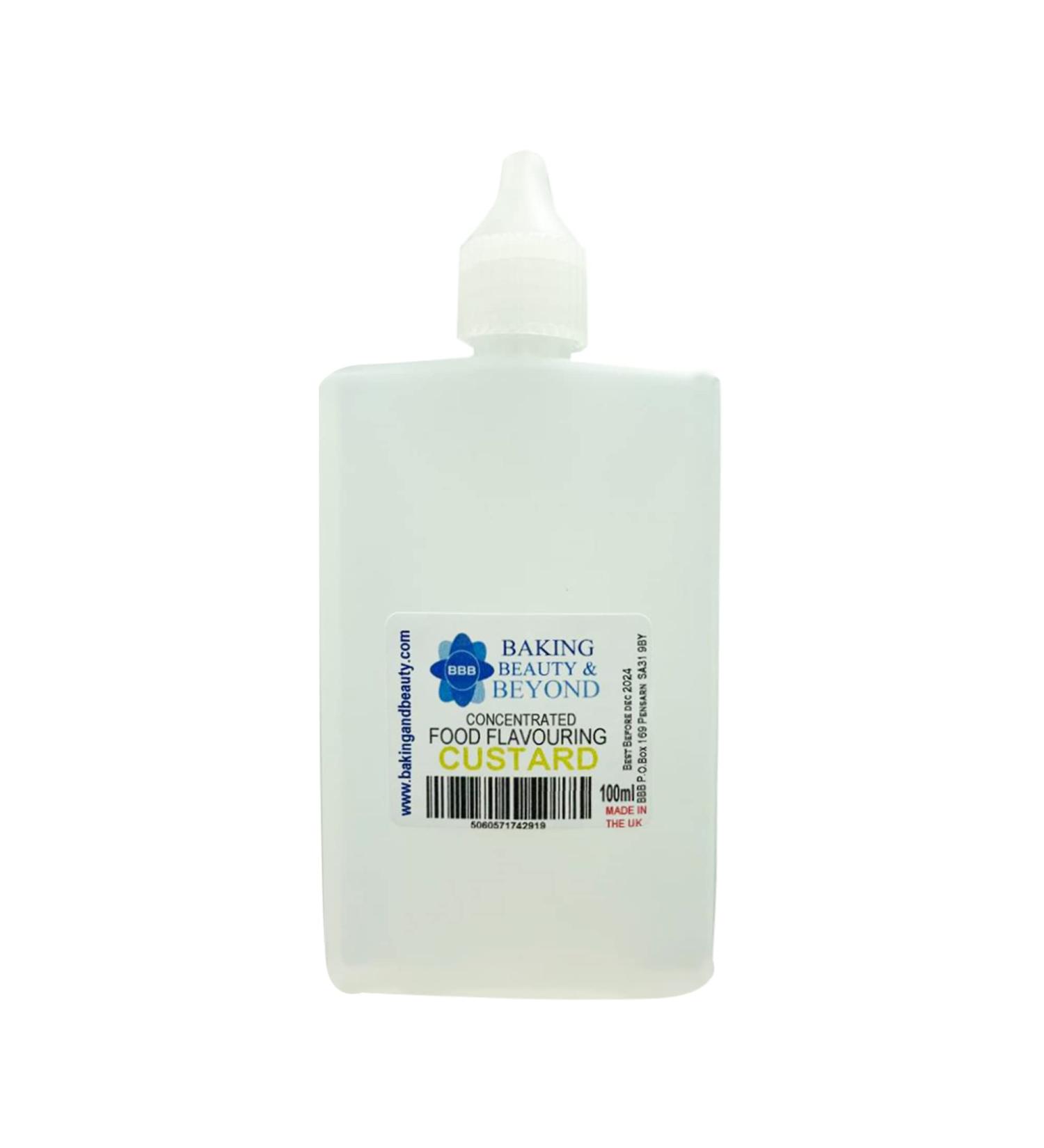 Baking Beauty and Beyond Concentrated Food Flavouring Oil - Food Grade Flavours for Candy Making Baking Lip Balm Gloss - Custard (100 Millilitres) - Buy Online on SooperMarket.com