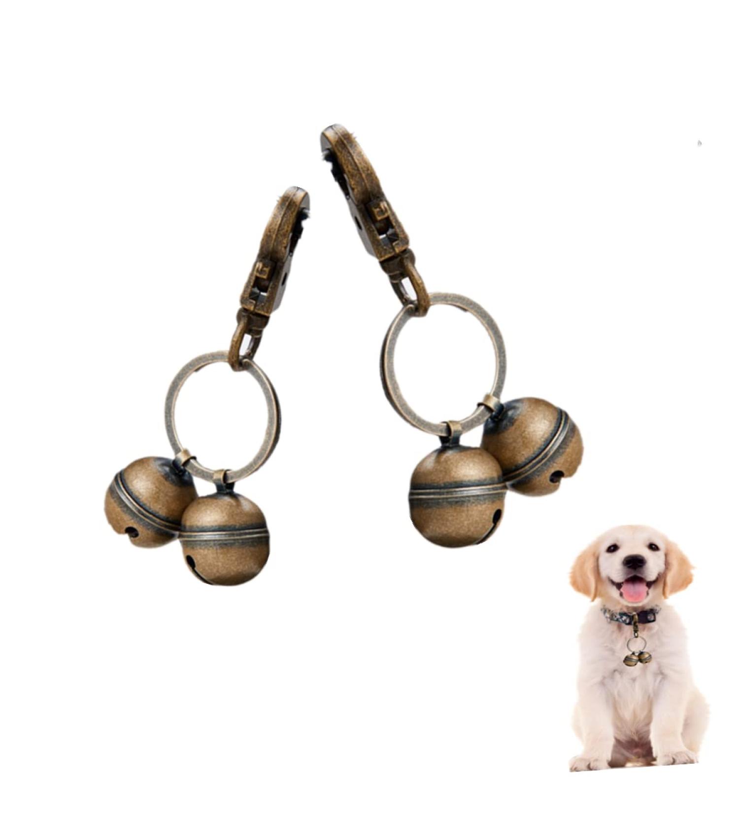 KREDHONG 2 Pairs Extra Loud Cat & Dog Bells Pet Tracker Bells Dog Bells Durable Brass Bells for Pets Collar Charm Pendant Bells for Dogs Cats Harness Training - Buy Online on SooperMarket.com