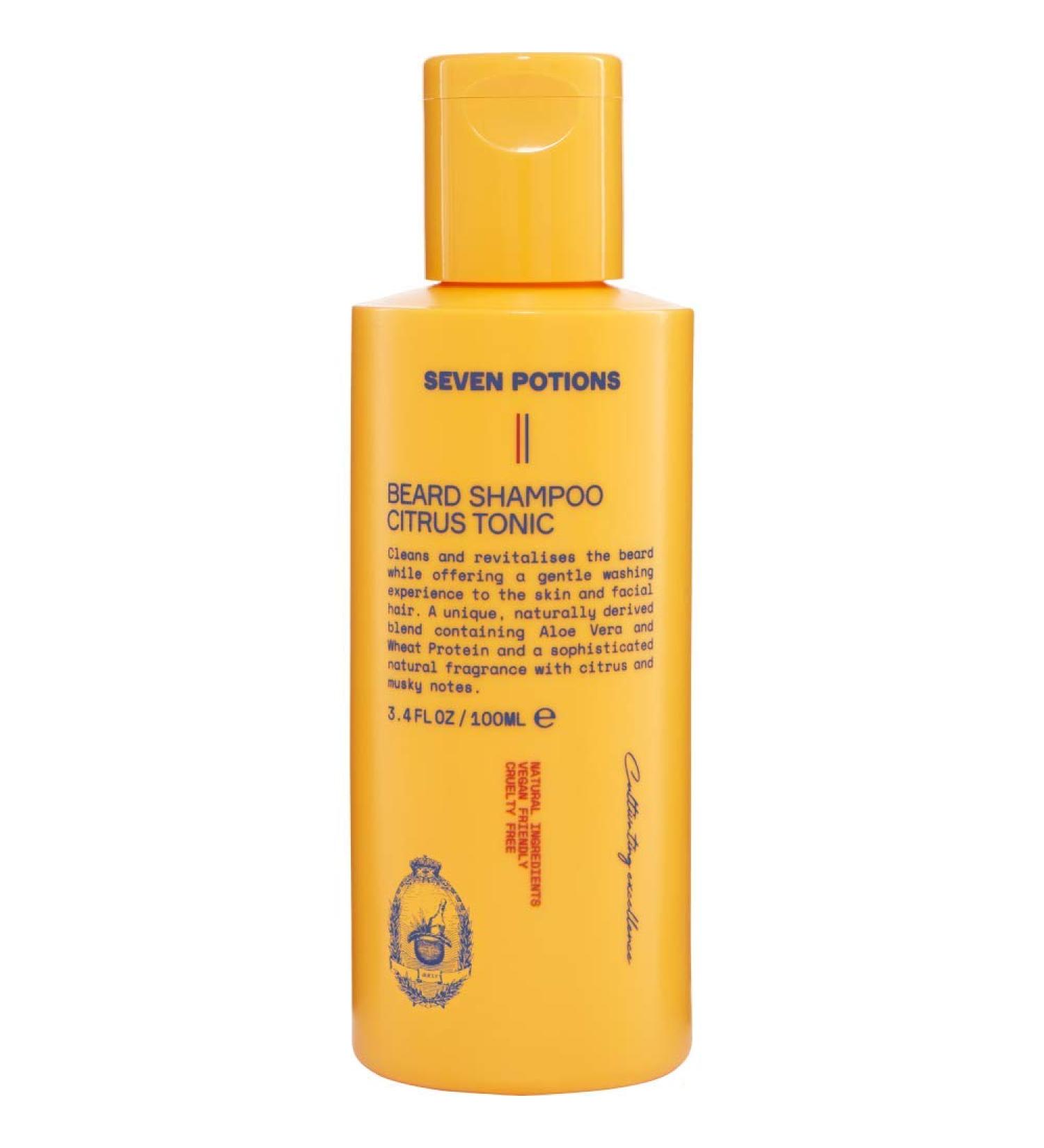 Seven Potation Shampoo Bar for Men - Gentle Vegan Citrus Tonic (100ml) for Itch-Free Clean Beard - Natural & Cruelty-Free - Buy Online on SooperMarket.com