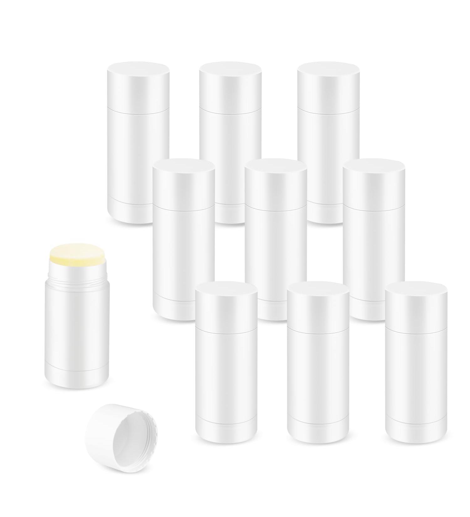 10 Pcs Empty Deodorant Containers Bottom Fill Deodorant Bottles Refillable DIY Deodorant Tubes Lip Balm Tubes (white 15ml/0.5oz) 15ml/0.5oz white - Buy Online on SooperMarket.com