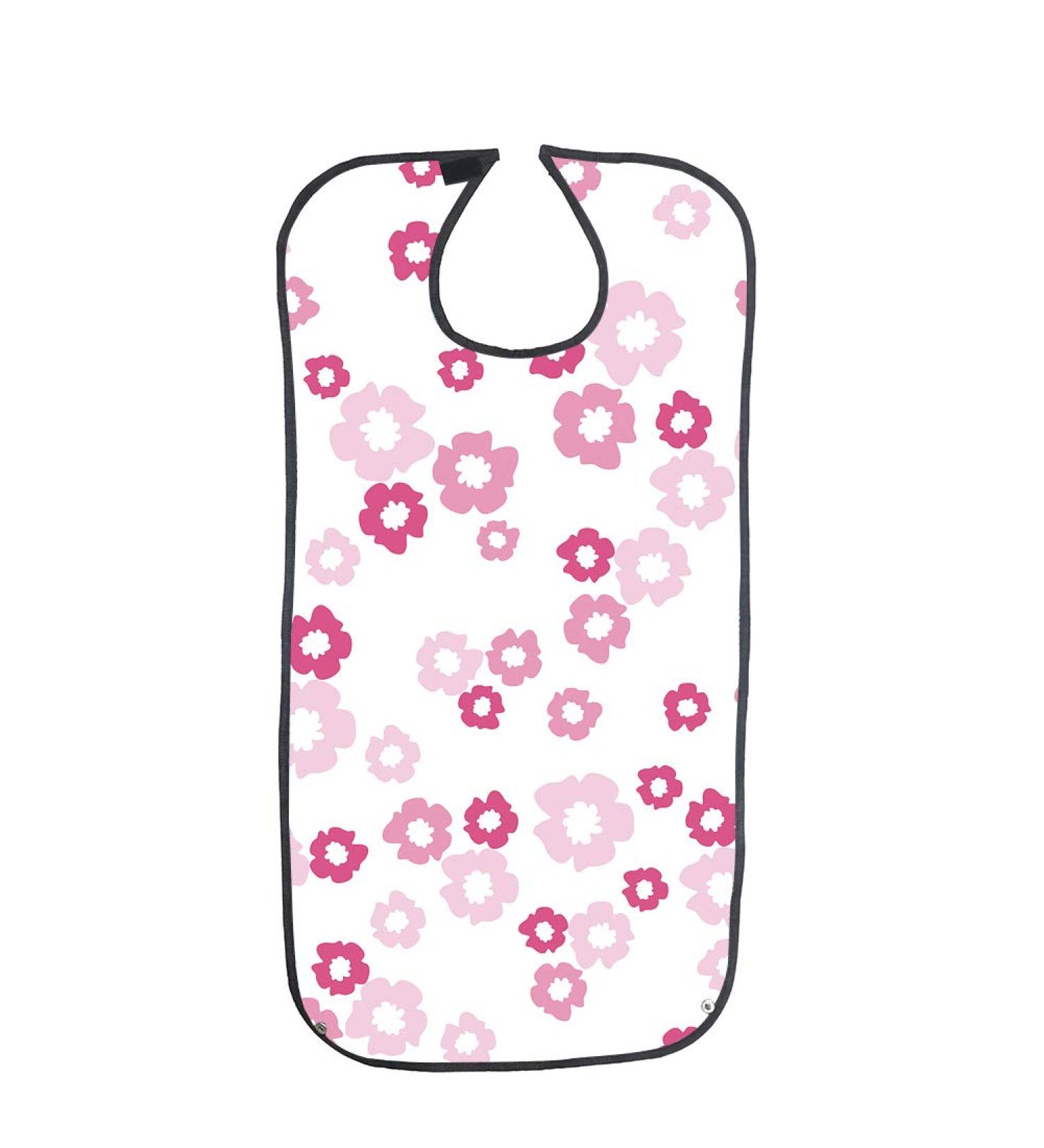 FUSHIDA Adult Bib Waterproof Bibs For Adults Adult Clothing Protector PVC Waterproof Layer and Cotton Cloth Material Elegant Mealtime Printing Flower Bibs(Pink Peach Blossoms FYH520-CA) - Buy Online on SooperMarket.com