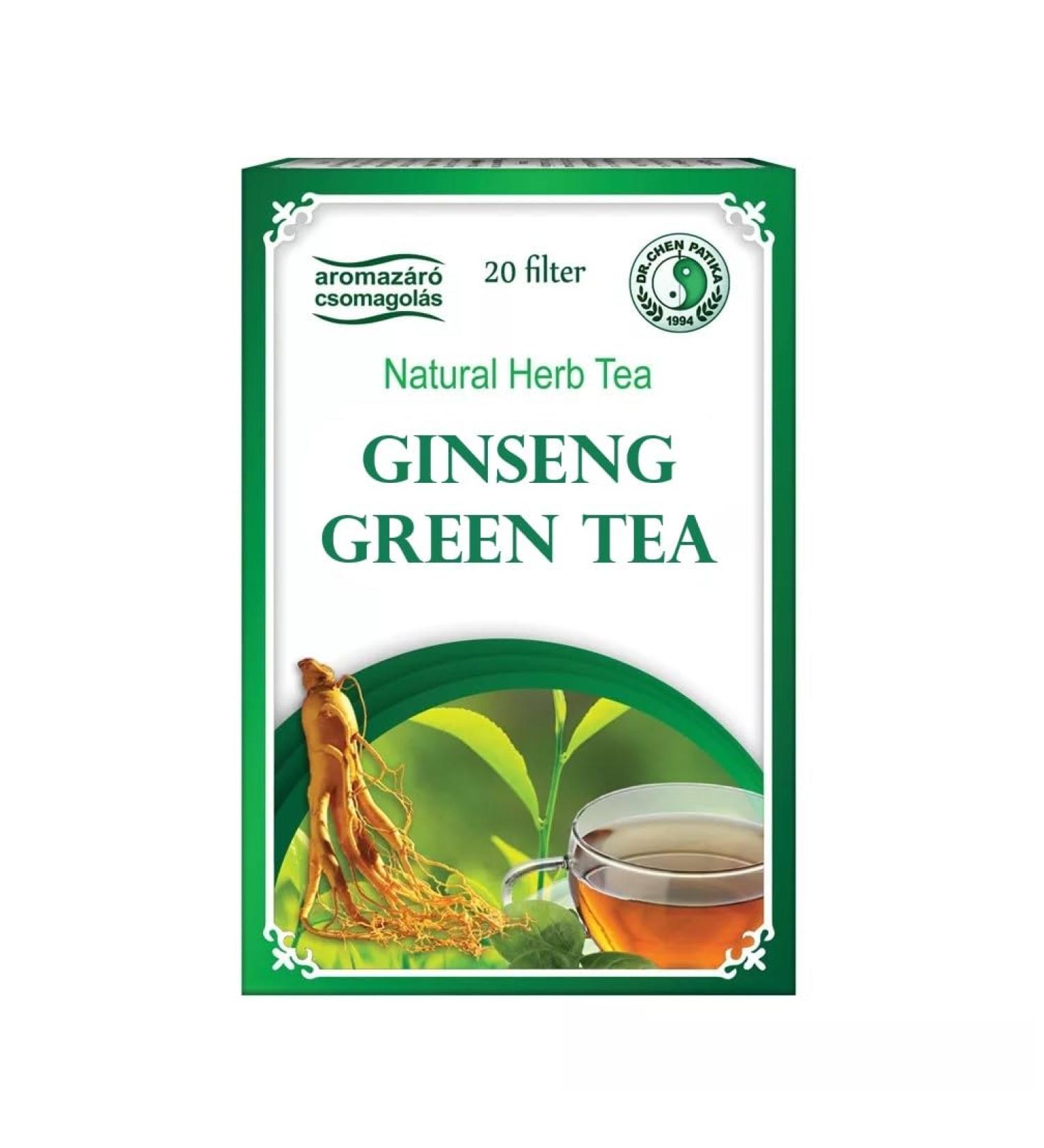 Dr Chen Ginseng Root with Green Tea Traditional Natural Herbal Blend 20 Teabags - Buy Online on SooperMarket.com