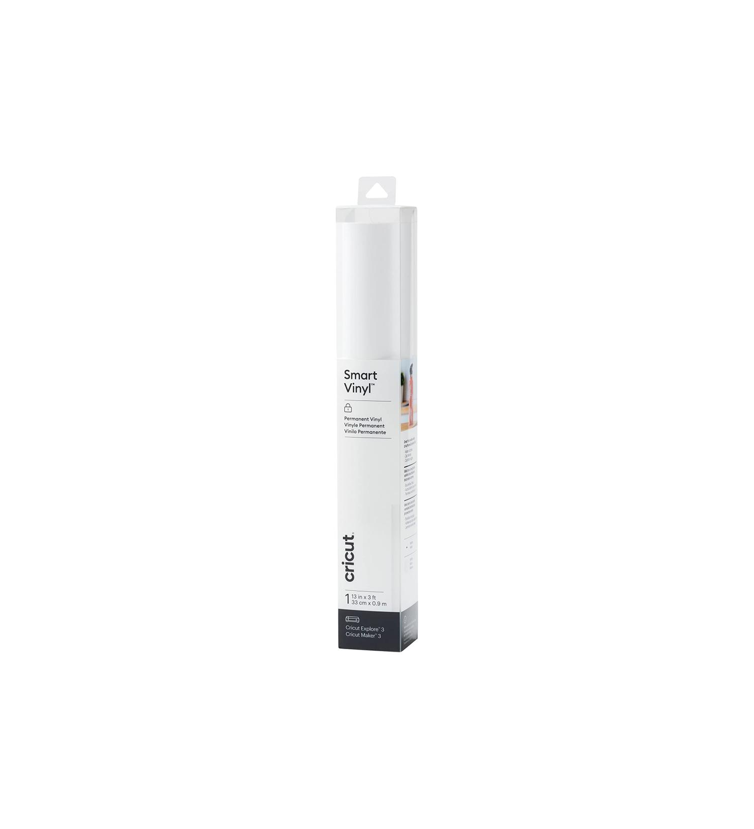 Cricut Smart Permanent Vinyl (13in x 3ft White) for Cricut Explore 3 and Maker 3 - Ideal for DIY Projects, Decals, Stickers & More - All-Weather & Fade-Proof - 3 FT Vinyl White - Buy Online on SooperMarket.com