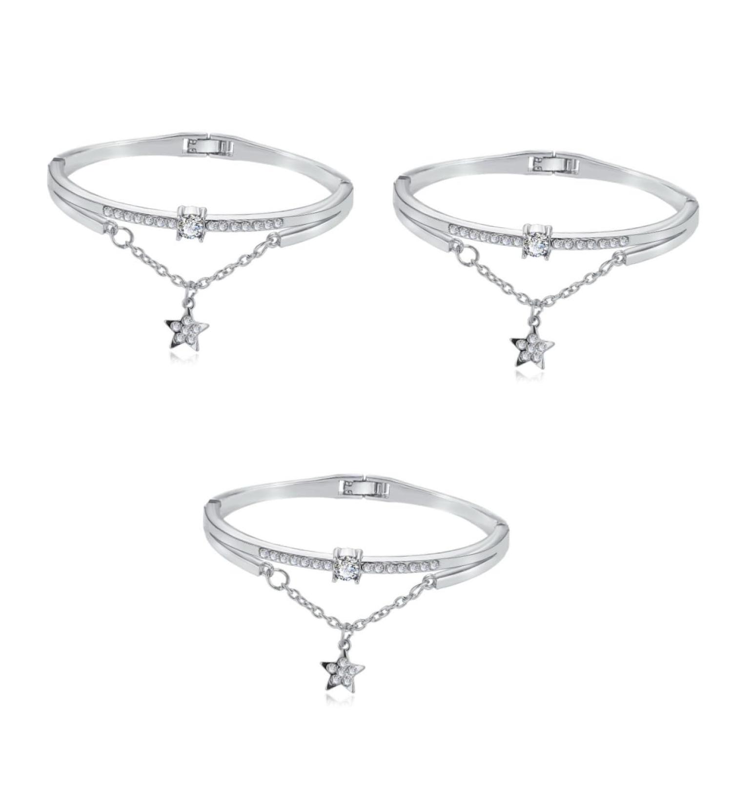 FRCOLOR 3pcs Bracelet for Women Moon Bracelet Gemstone Bracelets Star Hand Jewelry Women Bracelets Crystal Bead Bracelet Womens Bracelets Cuff Bracelet Silver Bracelet Miss Vintage - Buy Online on SooperMarket.com