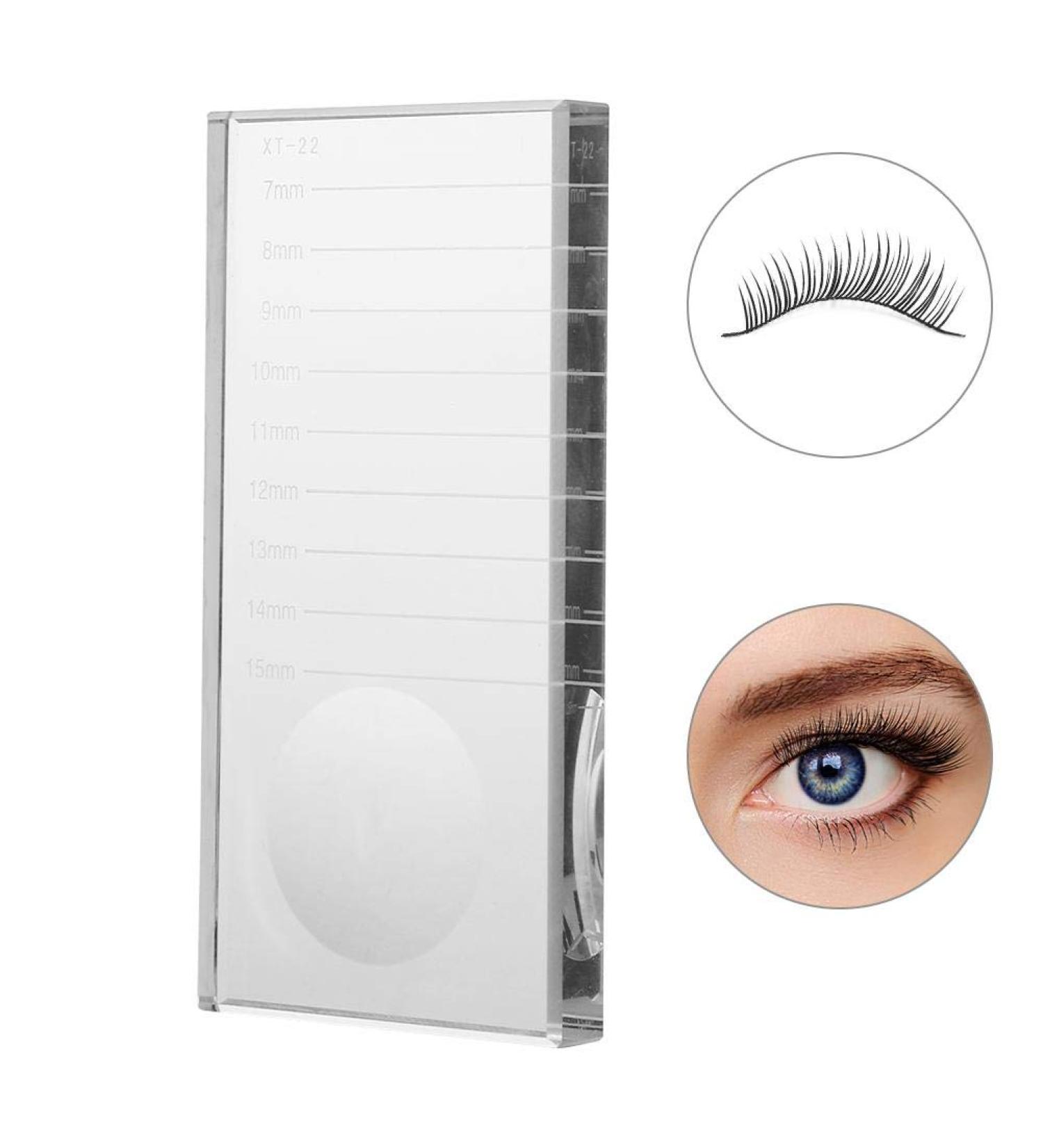 Buy Crystal Glass Eyelash Pallet - Durable Transparent Adhesive Holder for Extensions & Makeup - Buy Online on SooperMarket.com