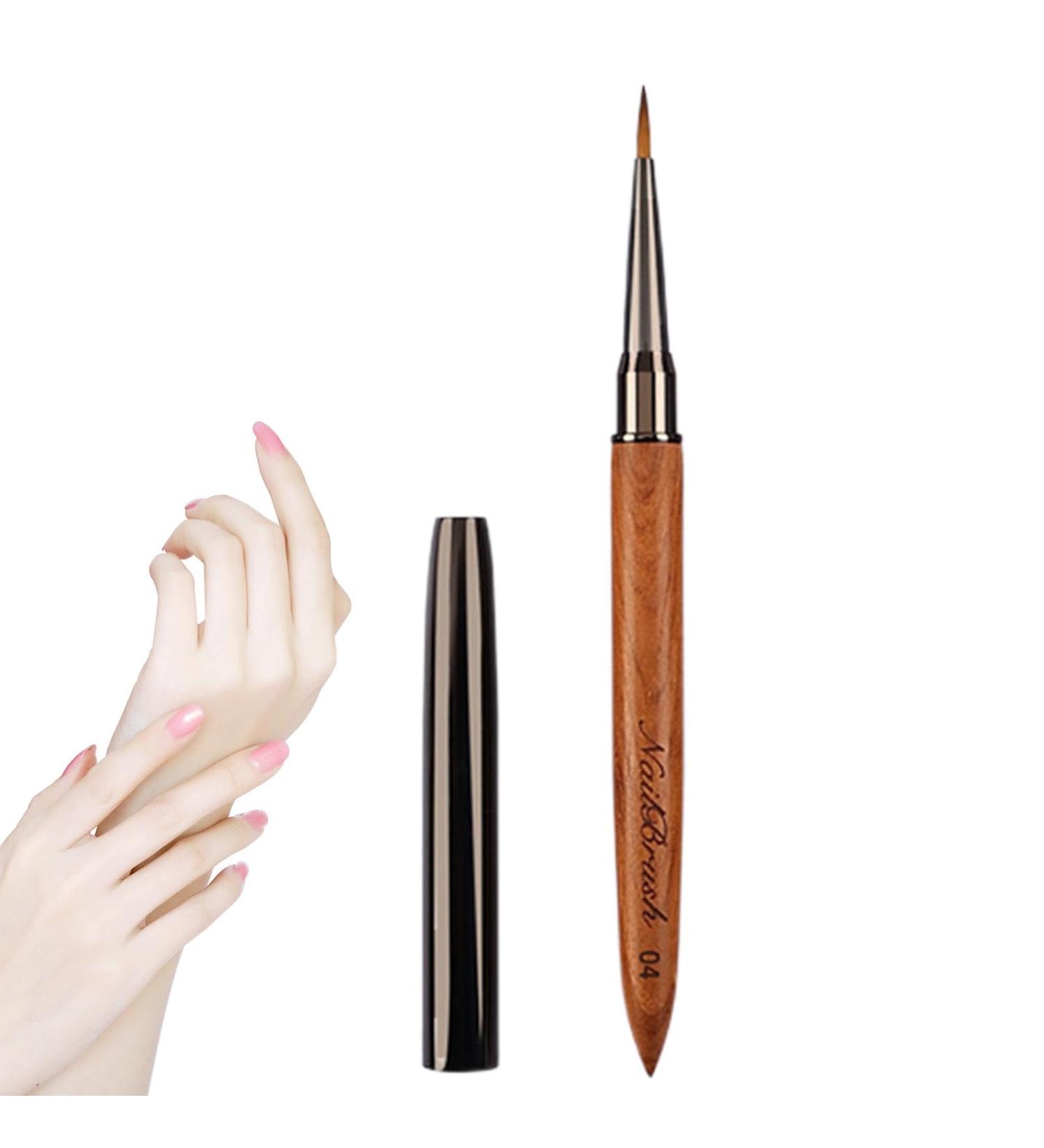 Lnhgh Nail Polish Brush - Tool Sandalwood Nail Polish Brush For Thin Details Fine Drawing Long Lines Home Use And Professional Nail Salon - Buy Online on SooperMarket.com