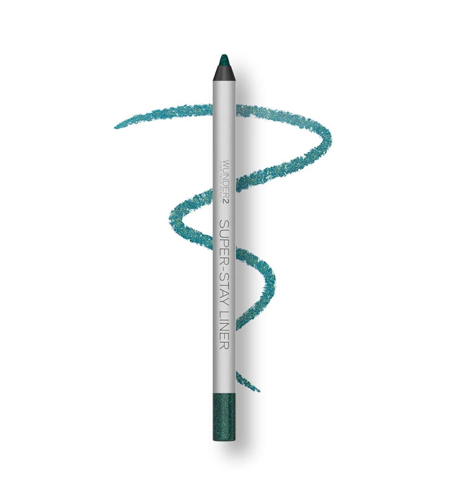 Wunder2 SUPERSTAY LINER Glitter Emerald Eyeliner Pencil 0.2g - Waterproof Long-Lasting Eye Makeup - Buy Online on SooperMarket.com