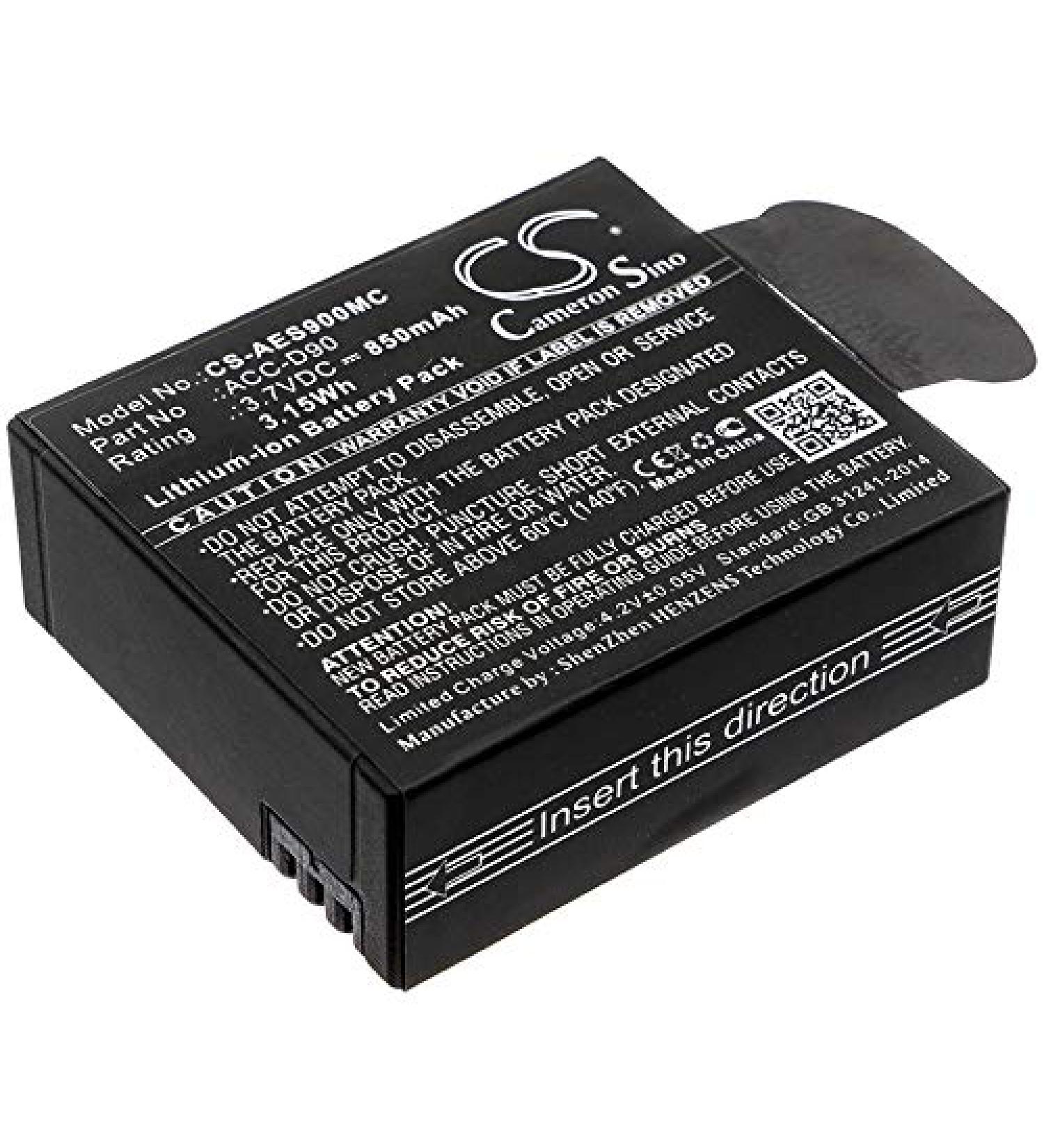 Buy Replacement Battery for AEE S91B S90 D90 - 850mAh | International Shipping Available - Buy Online on SooperMarket.com