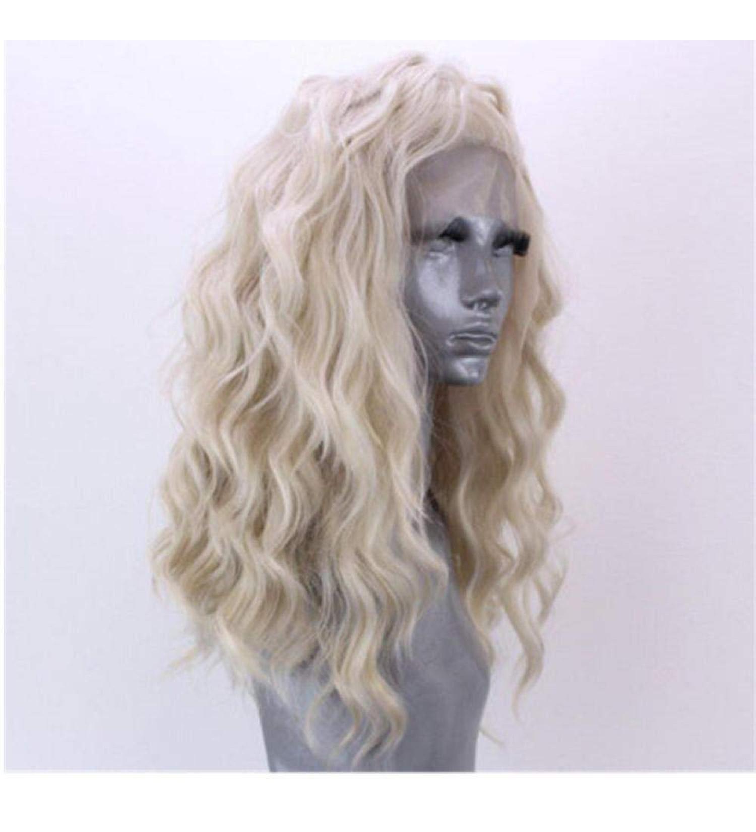 Shop BGHJUE N Yellow Curly Synthetic Wig - Body Wave Heat Resistant Glueless Full Wig for Women - Average Cap Size - Buy Online on SooperMarket.com