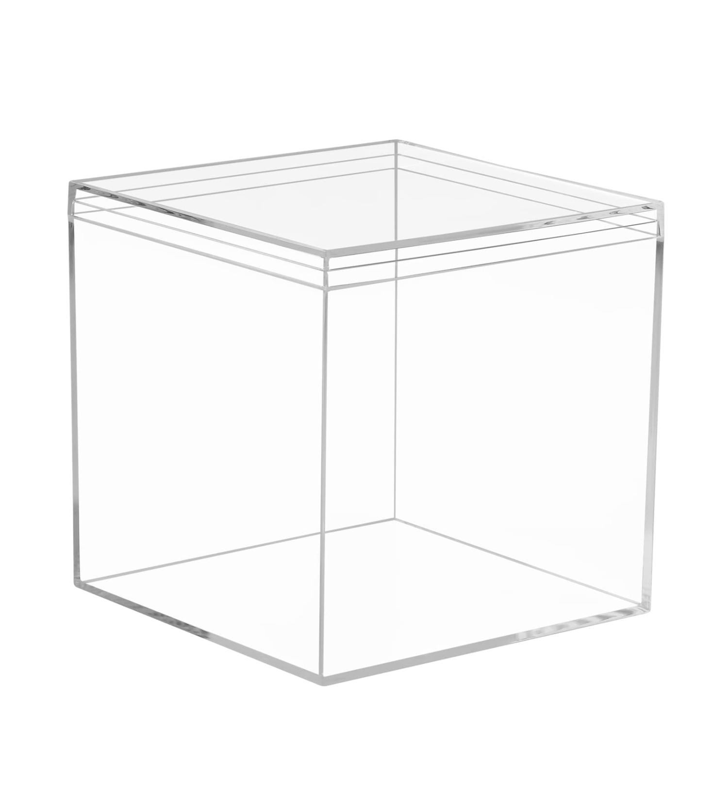 Clear Acrylic Display Boxes with Lid - 4.7x4.7x4.7 Inches for Candy, Jewelry, Coins & Crafts - Buy Online on SooperMarket.com