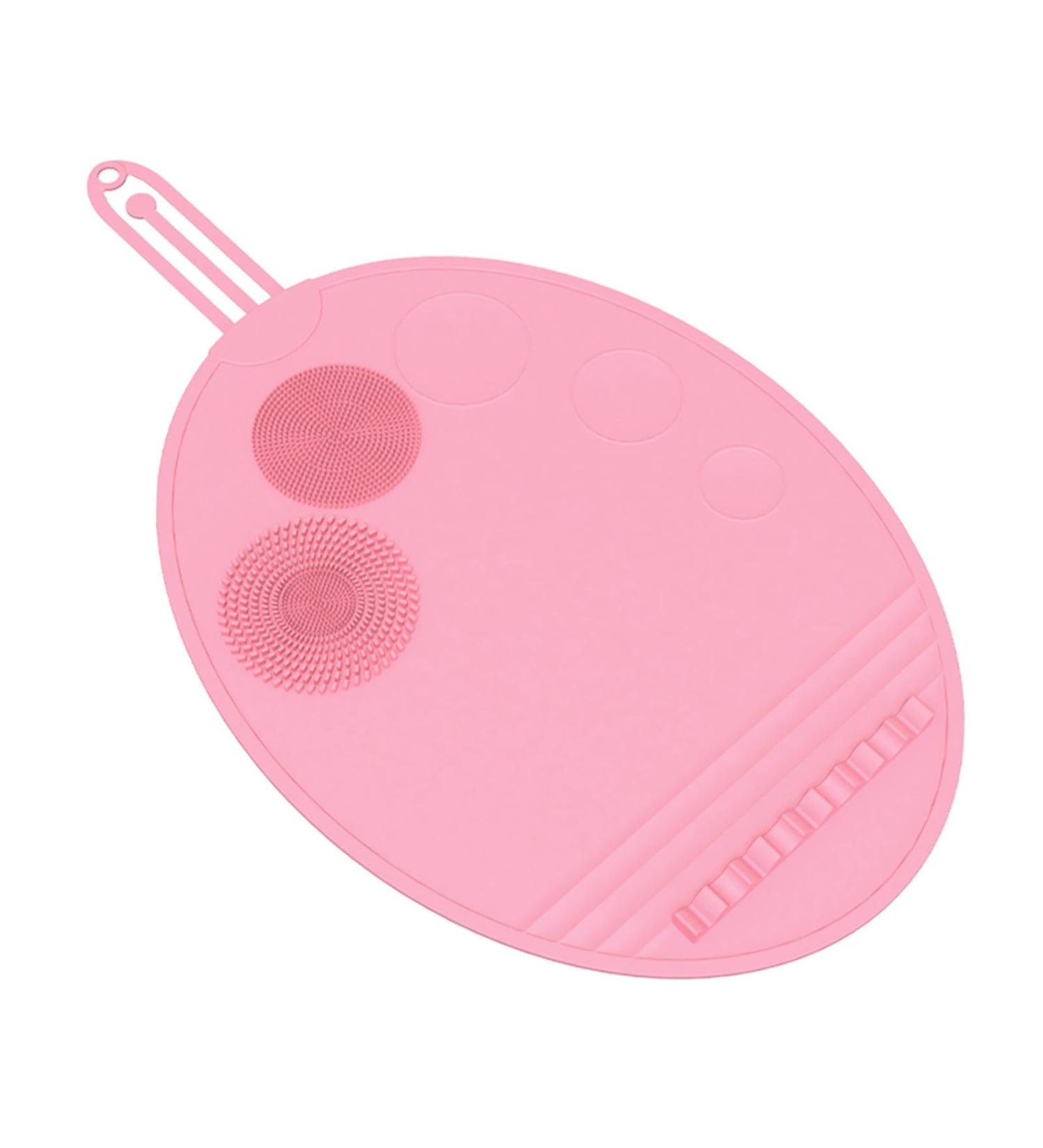 Brush Cleaning Mat Makeup Brush Cleaning Mat Scrubbing Mat for Daily Use Valentine's Day All Pink - Buy Online on SooperMarket.com
