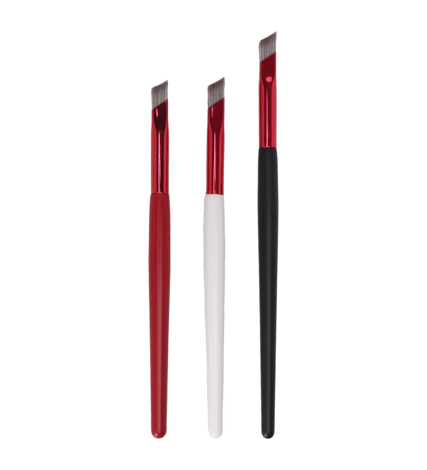 Angled Eyebrow Brush Set - 3 Professional Makeup Tools for Precise Brow Application - Shop Internationally - Buy Online on SooperMarket.com