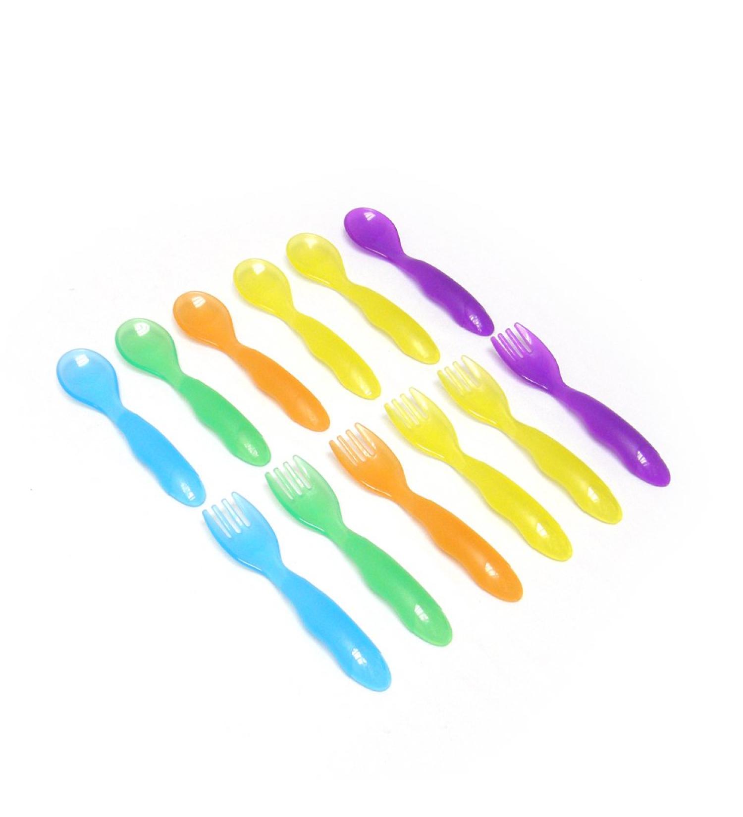 The First Years Take & Toss Toddler Fork and Spoon Set - Assorted Colors - Buy Online on SooperMarket.com