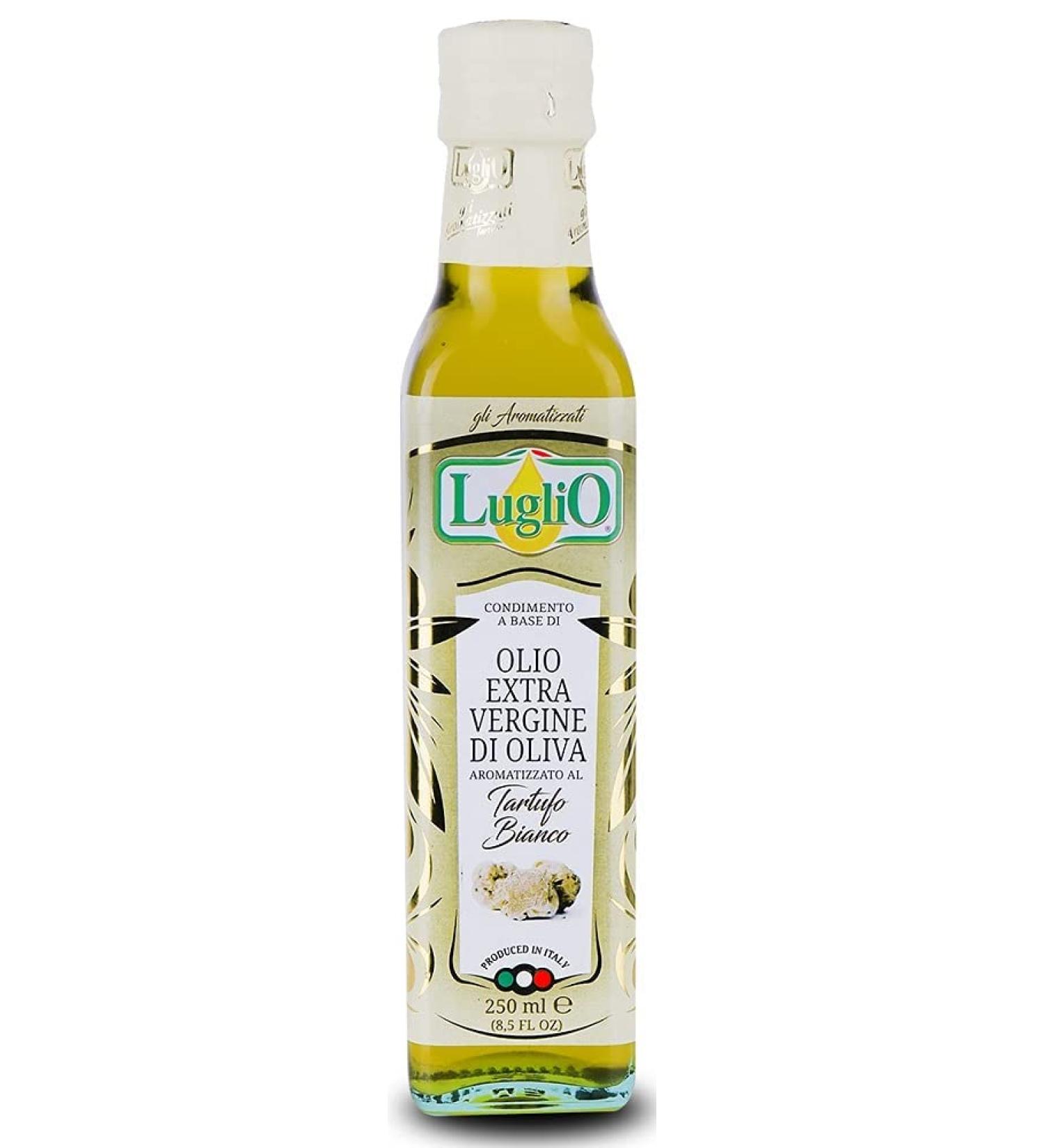 White Truffle Essence - 250ml | Olio Luglio White Truffle Olive Oil | Extra Virgin, Cold Pressed | Glass Bottle - Buy Online on SooperMarket.com