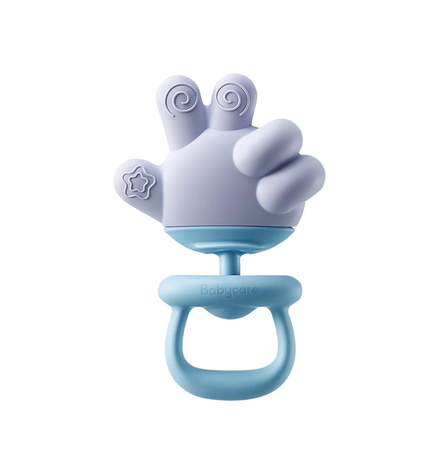 BC Babycare Baby Teether Toys - Silicone Teething Toys for Babies 0-6 Months - Finger Shape Infant Teething Pacifier (Blue) - Buy Online on SooperMarket.com