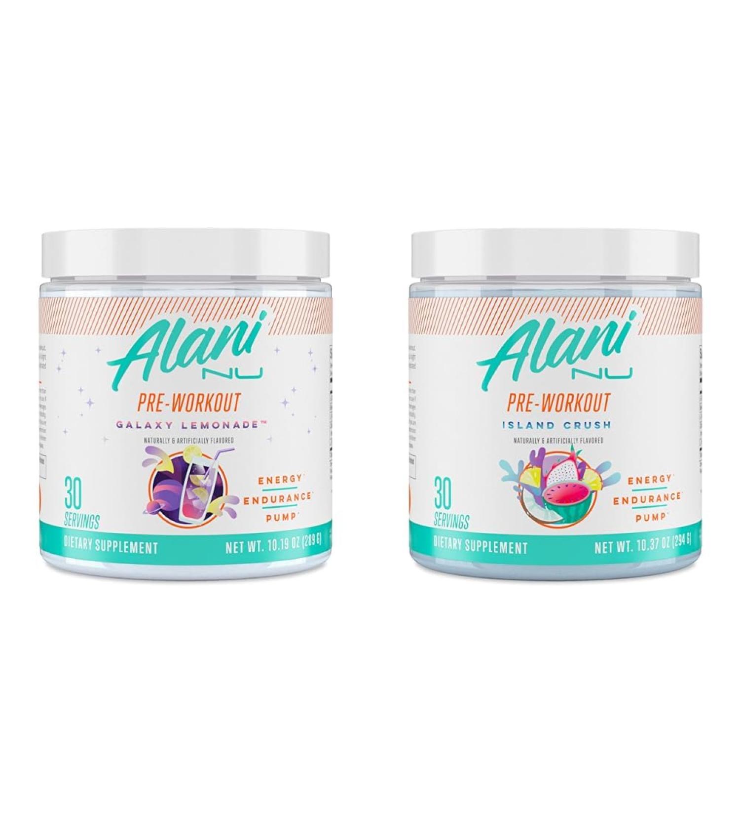 Alani Pre-Workout Galaxy Lemonade 30 Servings & Pre Workout Supplement Powder for Energy Endurance & Pump | Sugar Free | 200mg Caffeine - Buy Online on SooperMarket.com