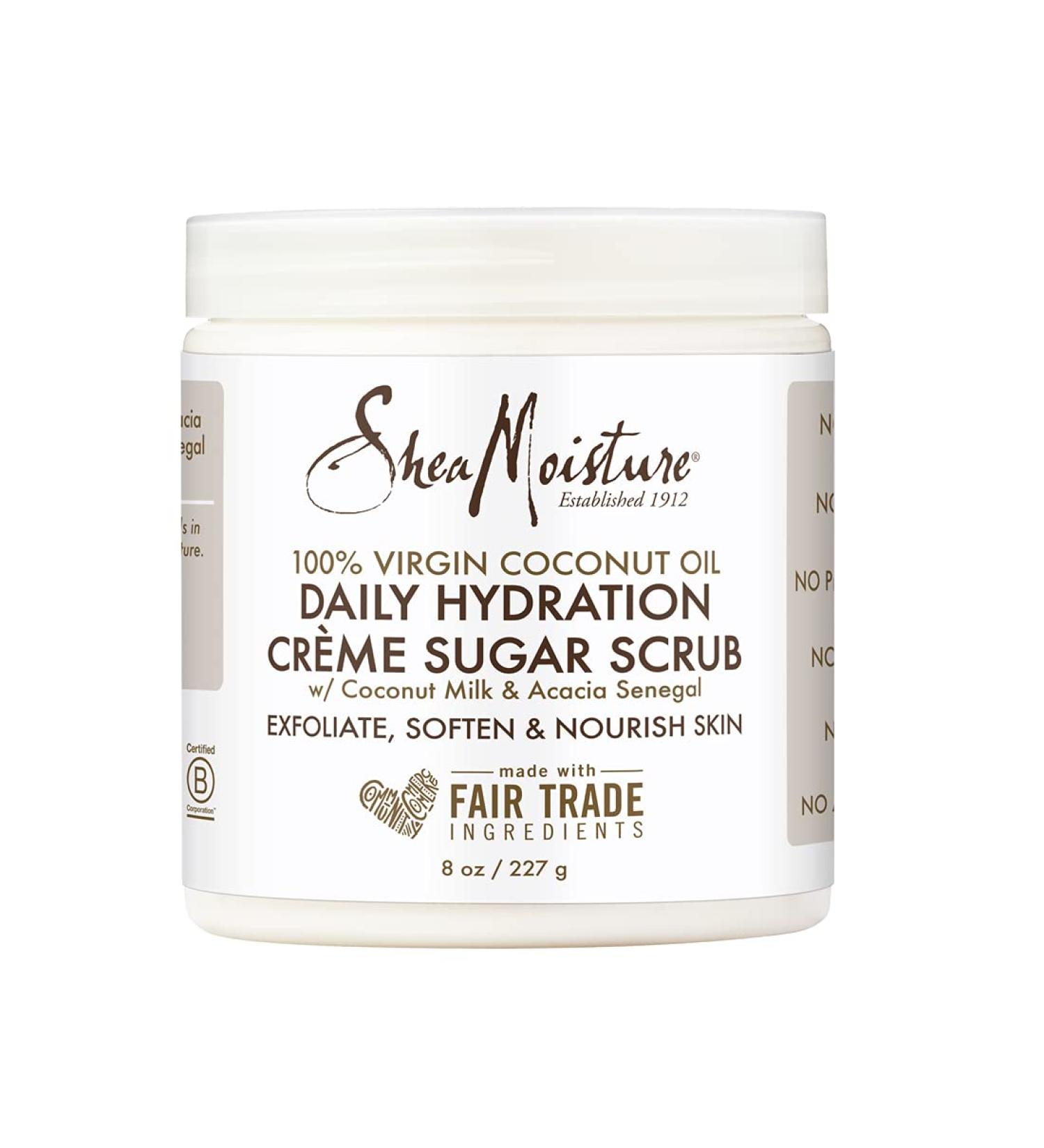 SheaMoisture Daily Hydration Cr me Sugar Scrub with 100% Virgin Coconut Oil and Coffee - 8 Oz - Buy Online on SooperMarket.com