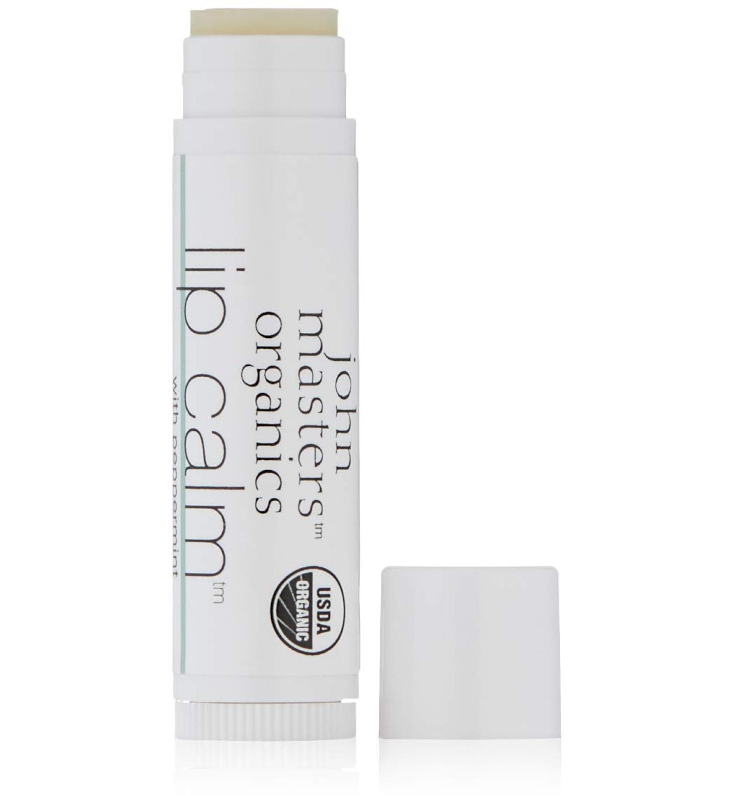John Masters Organics Peppermint Lip Calm - USDA Certified Organic Lip Balm 0.15 oz - Buy Online on SooperMarket.com