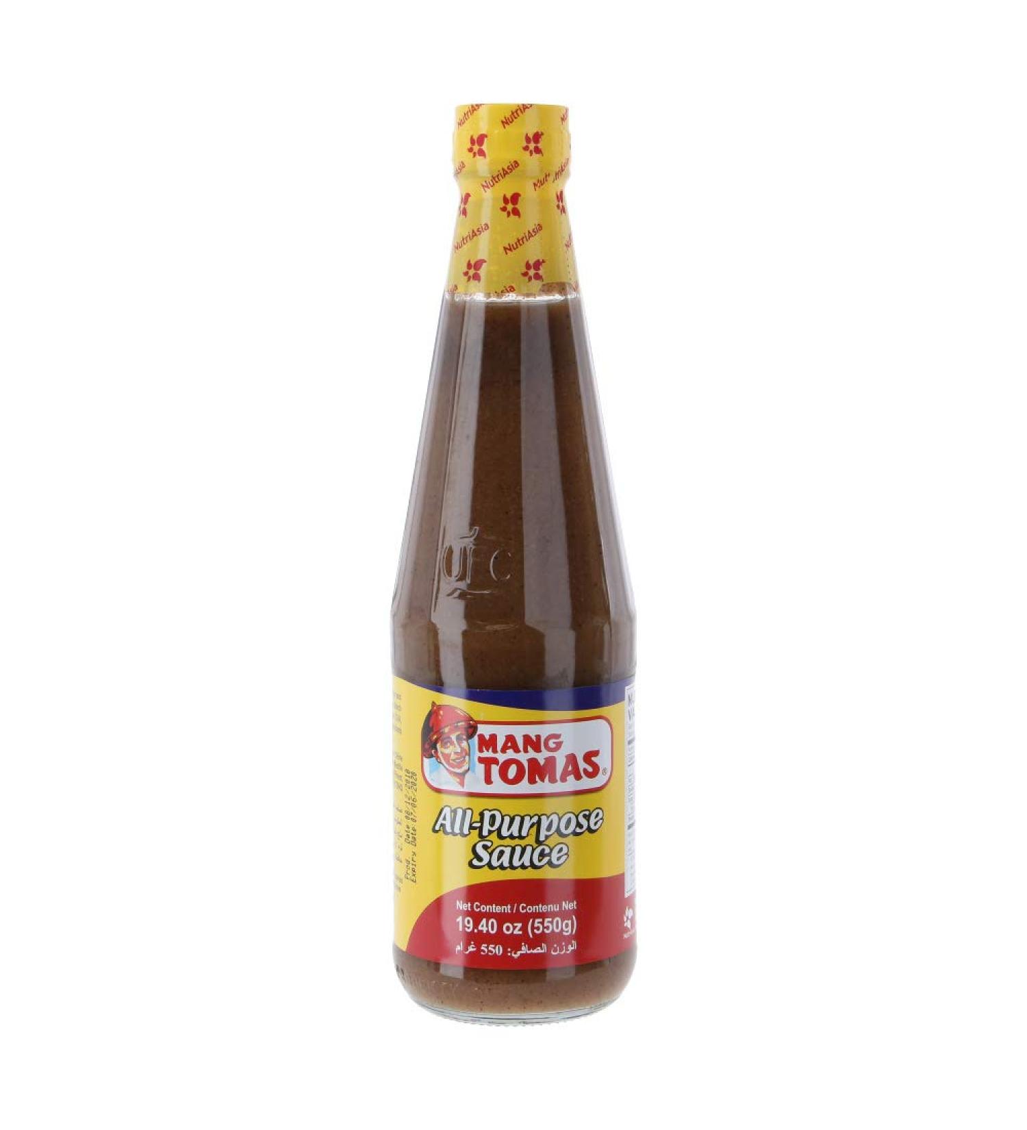 MANG TOMAS All-Purpose Sauce 550G - Mang Tomas sauce on barbecued meat on plain white rice bread on anything edible - Buy Online on SooperMarket.com