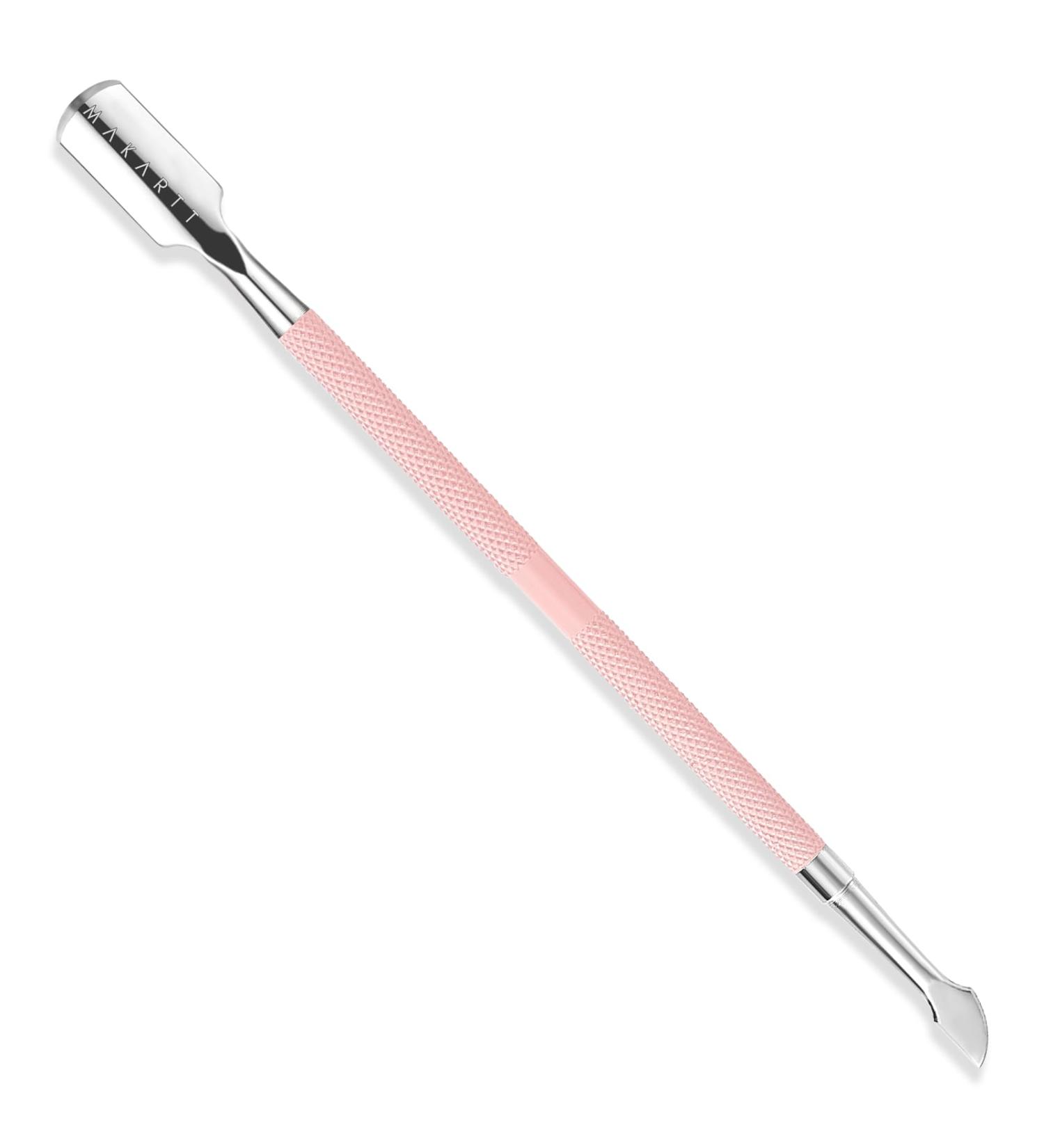Makartt Nail Shaver - Double Head Cuticle Pusher Pink Stainless Steel Tool for DIY Nail Art & Manicure - Buy Online on SooperMarket.com