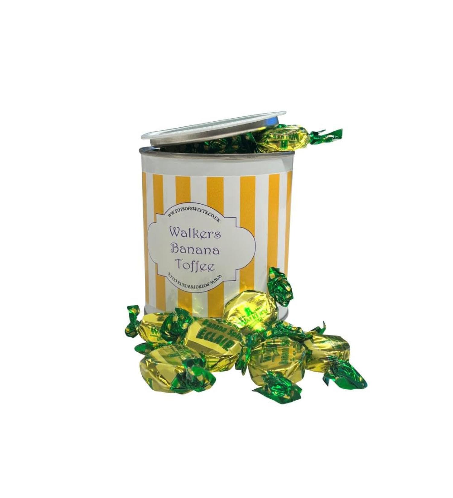 Personalized Customise With Your Own Message 250g Paint Pot Tin of Walkers Banana Eclairs Toffees - Buy Online on SooperMarket.com