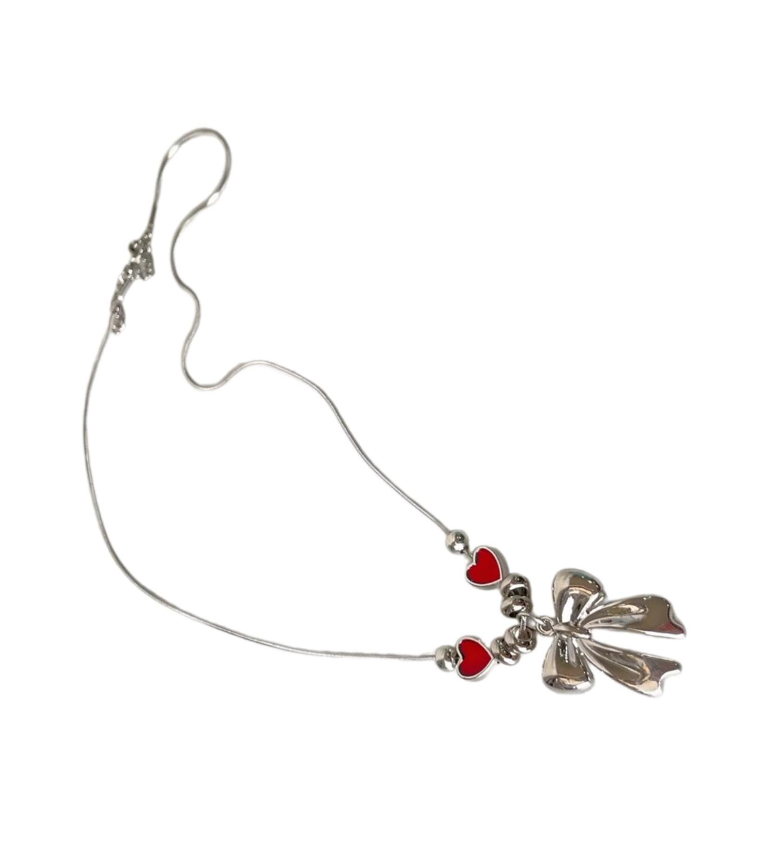 Oralgo Heart-Butterfly Necklace | Handmade Adjustable Choker & Collarbone Chain | Perfect Gifts for Women - Buy Online on SooperMarket.com