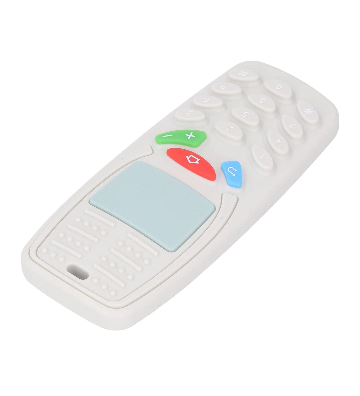 Silicone Baby Teething Toy - Mobile Phone Shaped Chew Toy (Milky White) - Buy Online on SooperMarket.com