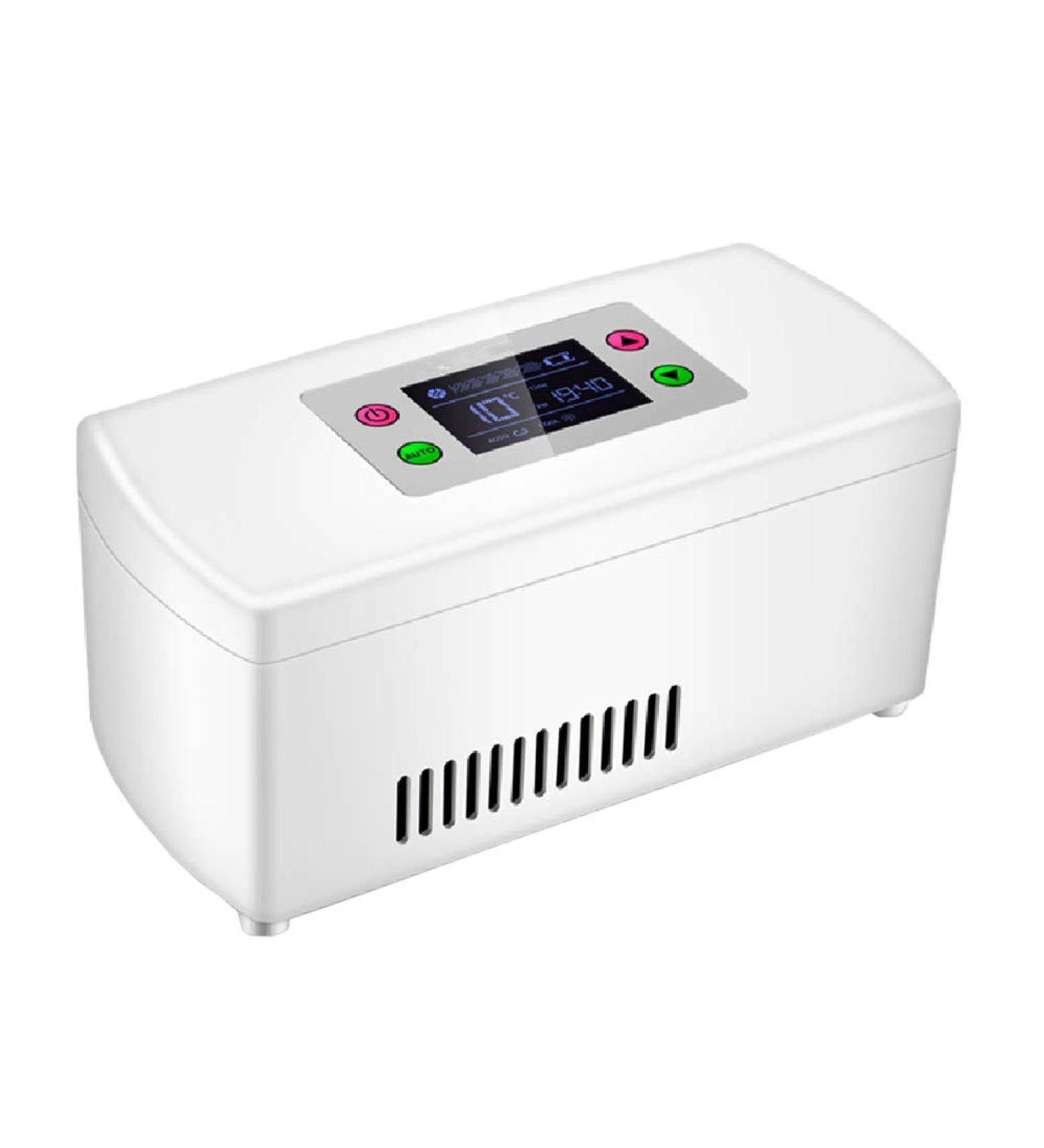 Insulin Cooler Smart New Portable Refrigerated Box Large LCD Display Drug Reefer Rechargeable UV Small Refrigerator White - Buy Online on SooperMarket.com