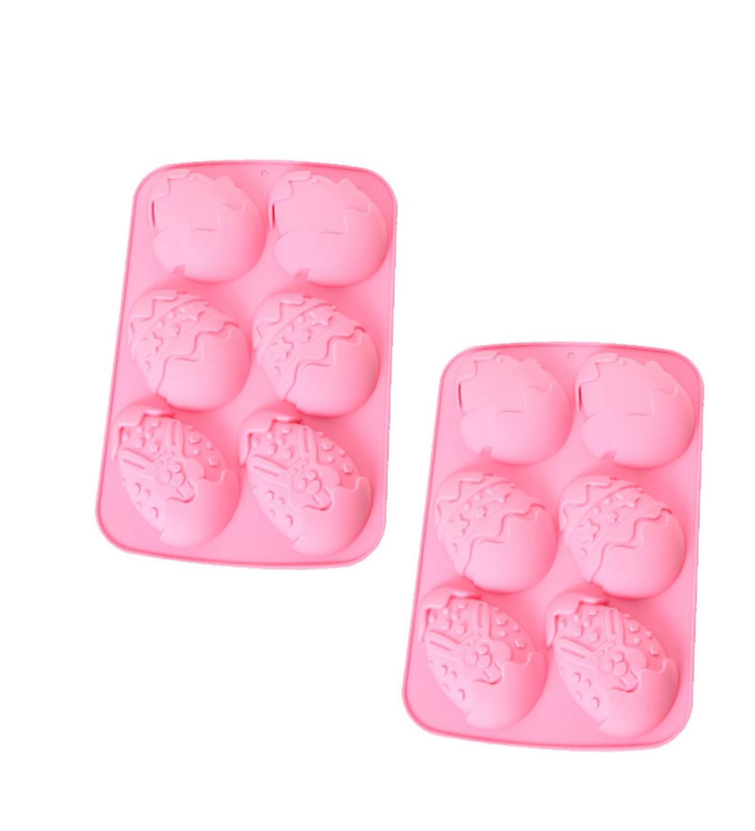 Zerodeko 2pcs Sugar Craft Gum Paste Chocolate Molds Cakesicles Mold Gummy Mold Easter Baking Mold Rabbit Decor Cake Molds Silicone Silicon Cake Chocolate Candies Biscuit Pink - Buy Online on SooperMarket.com