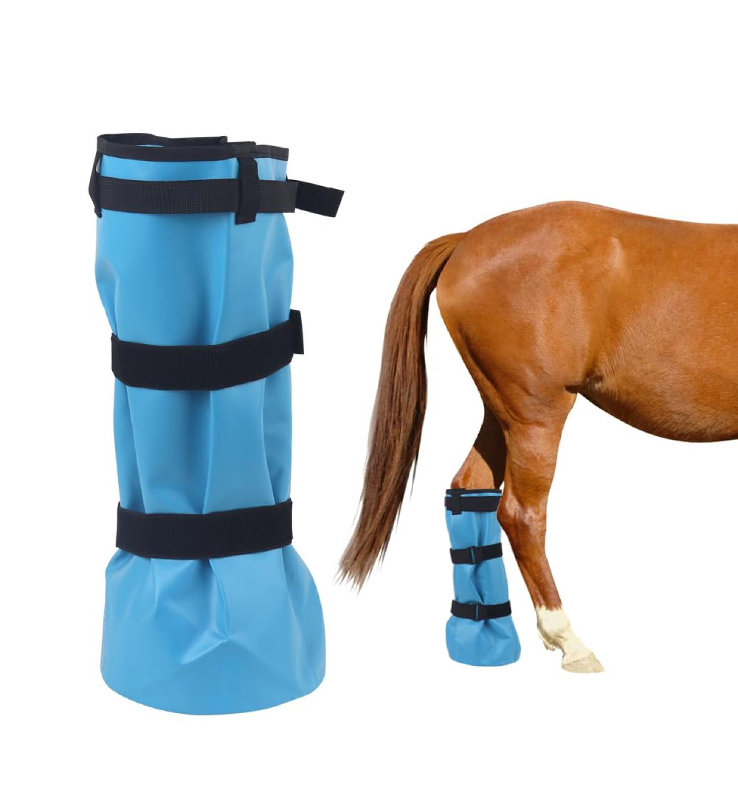 COMFPET Hoof Soaking Boot for Horse Hoof Care - White Line Disease, Thrush, Abscess Treatment - Blue, 1 Piece - Buy Online on SooperMarket.com