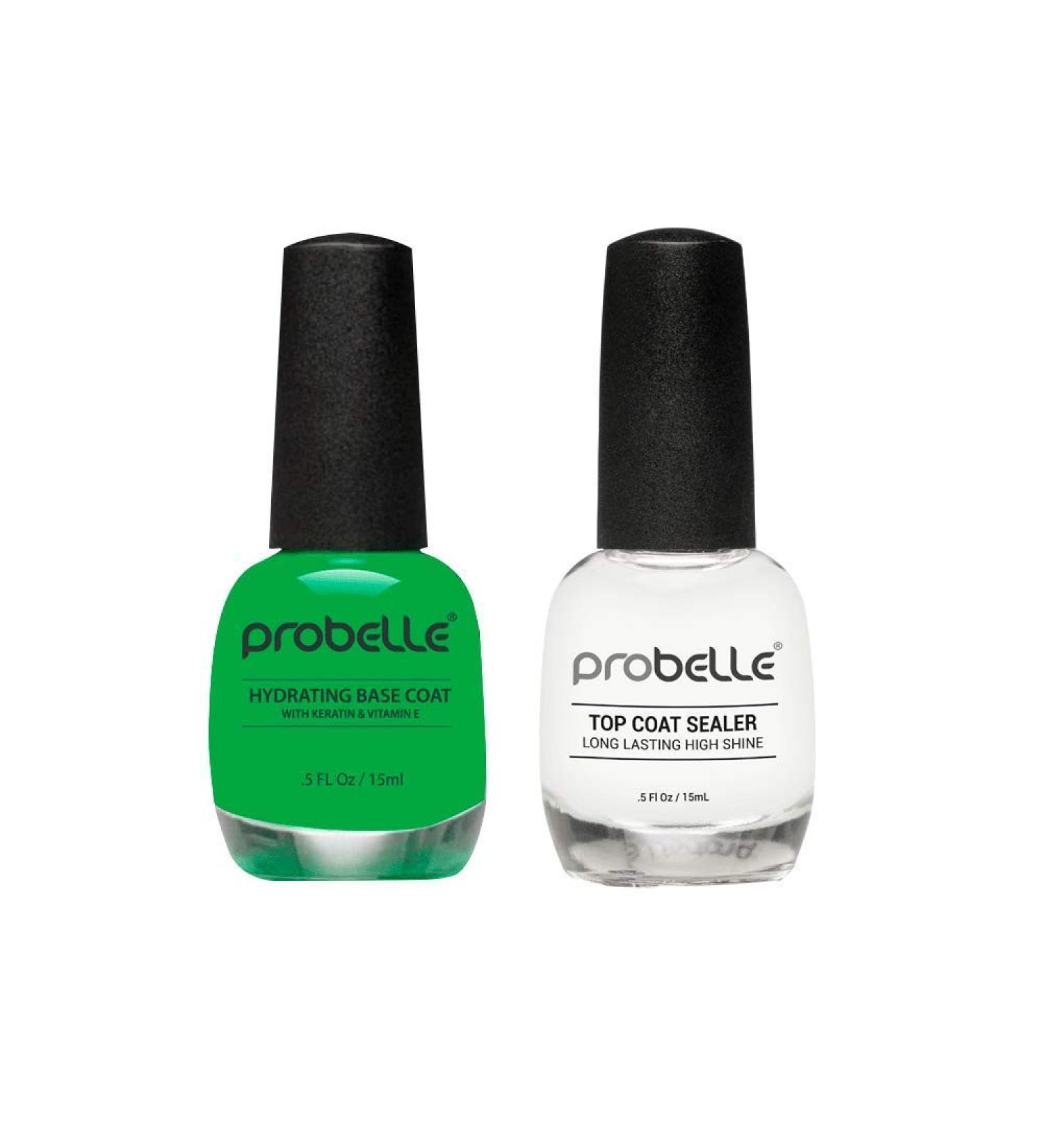 Probelle Hydrating Base Coat & Top Coat Sealer Manicure Set - Long-Lasting Bundle - Buy Online on SooperMarket.com