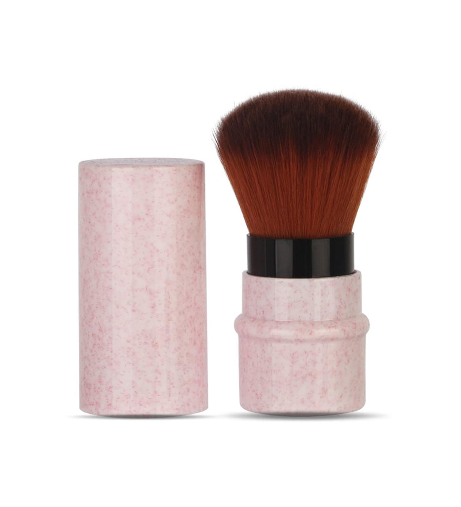 Shop Pink Retractable Kabuki Brush - Travel-Friendly Foundation & Concealer Tool for Flawless Makeup - Buy Online on SooperMarket.com