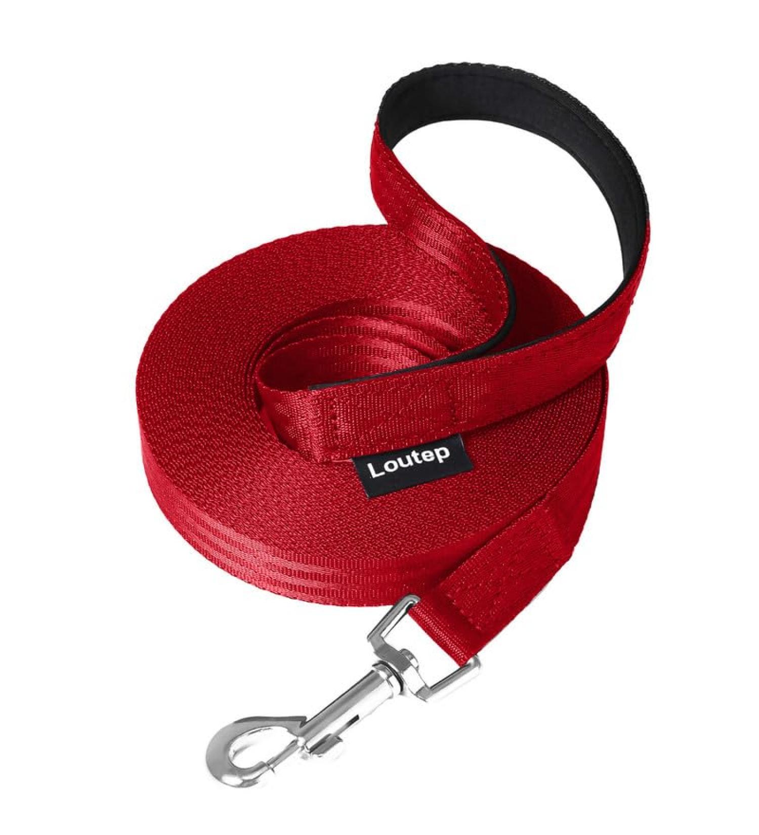 Loutep 5M Dog Training Lead - Durable Nylon Long Line Leash with Padded Handle & Heavy-Duty Swivel Hook - Perfect for Obedience & Outdoor Use - Buy Online on SooperMarket.com