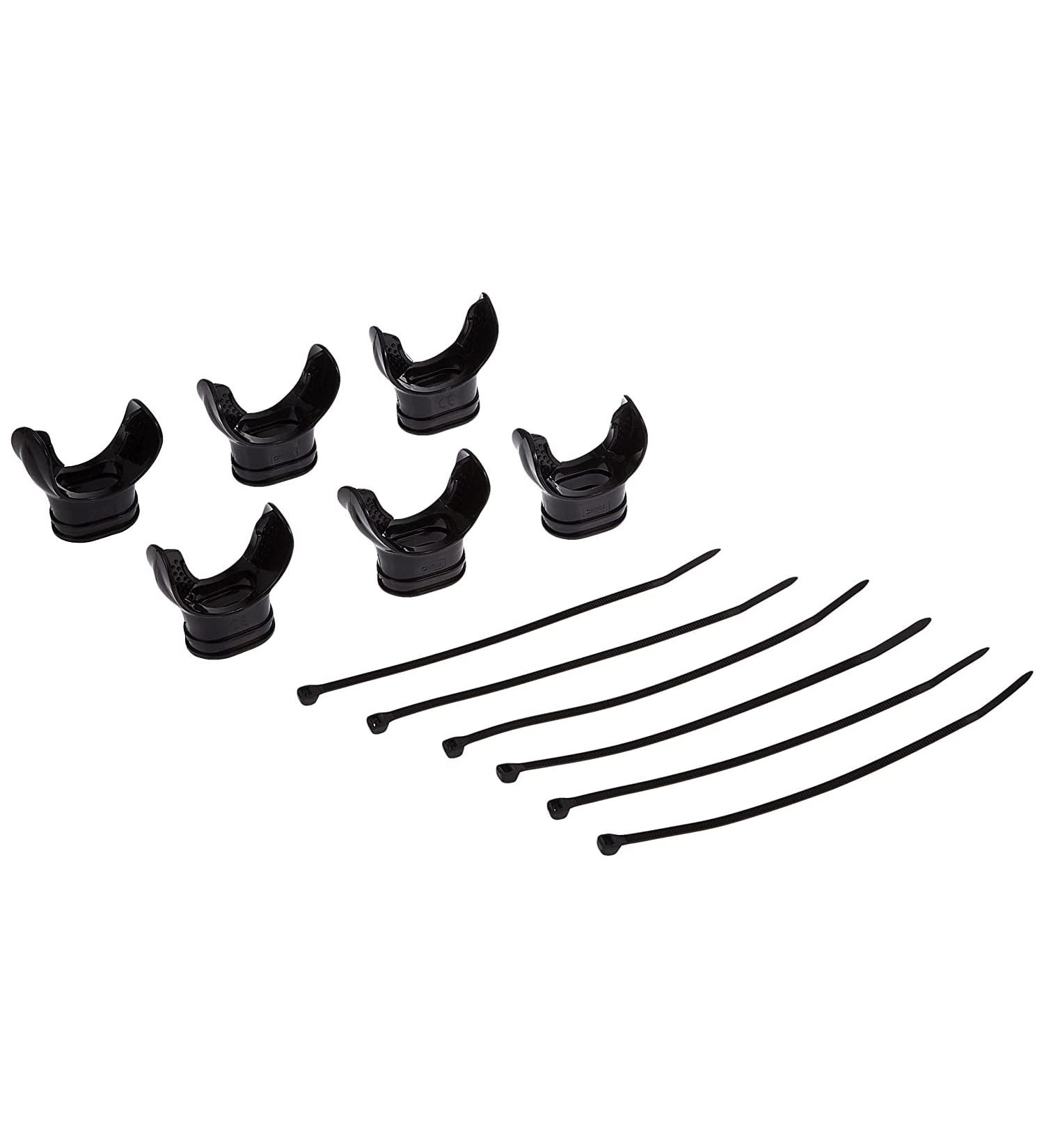 Scuba Choice Black Regulator Octopus Mouthpieces with Tie (6-Piece) - Ideal for Dive Shops and Resorts - Buy Online on SooperMarket.com