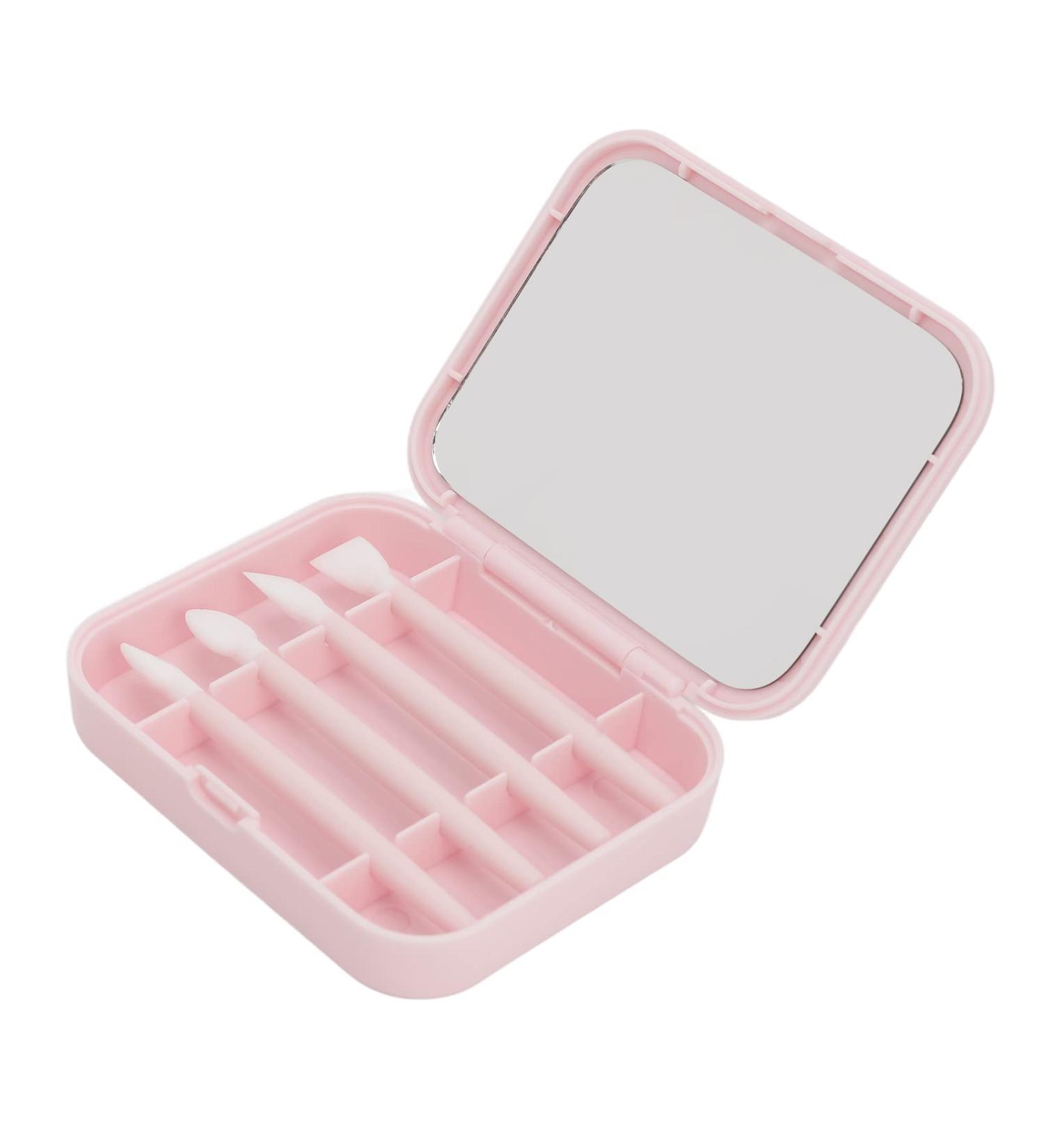 Silicone Makeup Brush Set | Reusable Portable Eyeshadow Brushes with HD Mirror - Ideal for Travel Makeup - Buy Online on SooperMarket.com