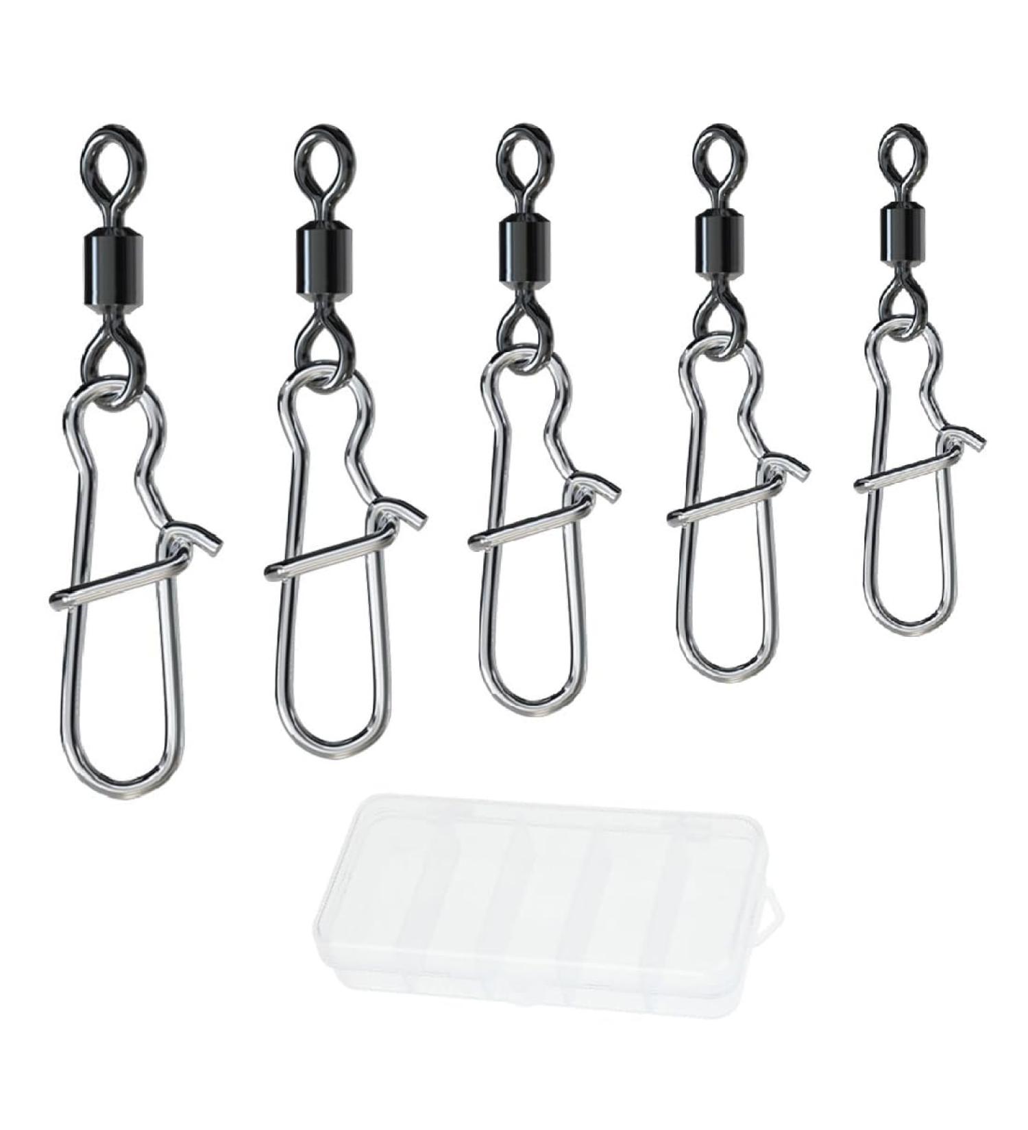 CRLLDPM 75-Piece Rolling Fishing Vertebrae Set | Stainless Steel Fishing Connectors & Carabiners for Trout | Premium Fishing Gear Accessories (6# 7# 8# 12#) - Buy Online on SooperMarket.com