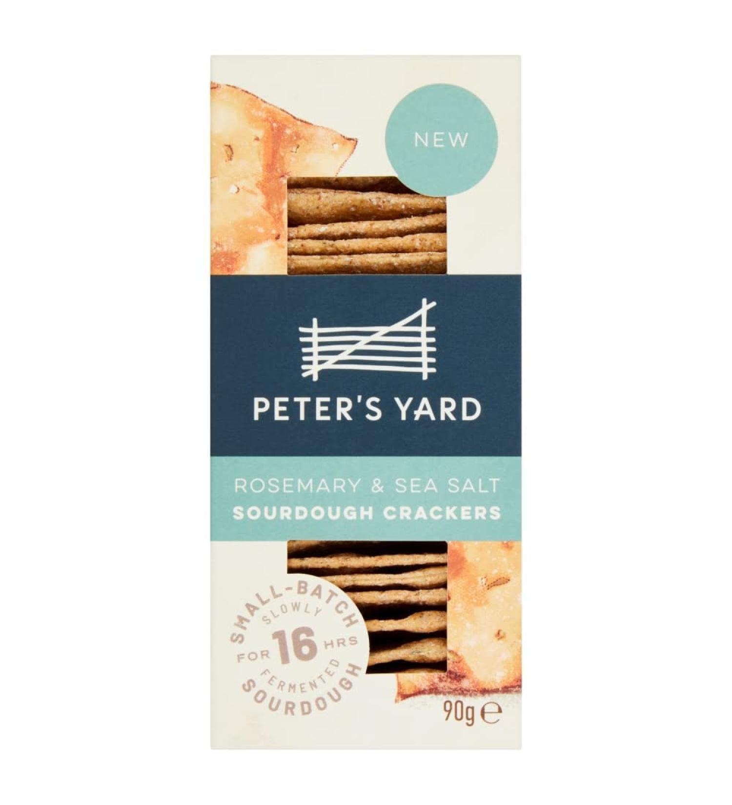 Peter's Yard Rosemary & Sea Salt Sourdough Crackers 90g