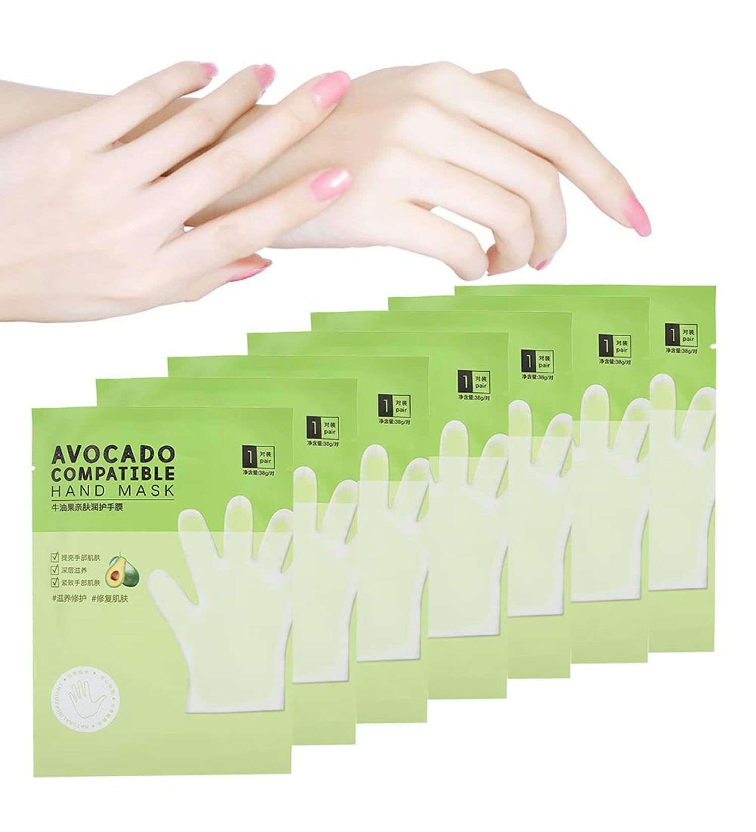 7pcs Moisturizing Hand Mask - Skin-Friendly Nourishing Care for Rough & Damaged Hands | Anti-Dry Treatment - Buy Online on SooperMarket.com