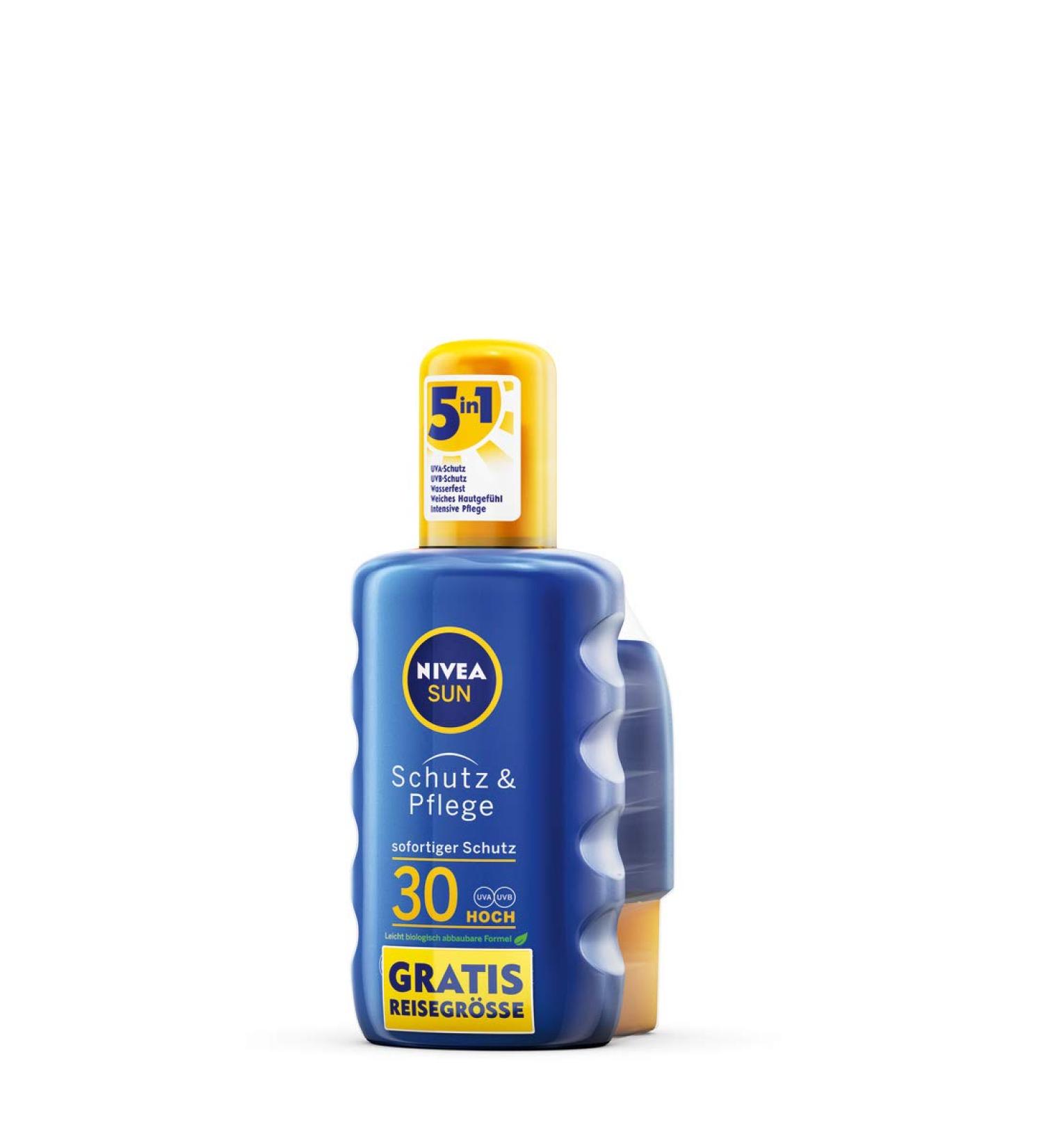 NIVEA SUN Protection & Care Sun Spray SPF 30 - 200 ml + Free Travel Size | Buy Online for International Shipping - Buy Online on SooperMarket.com