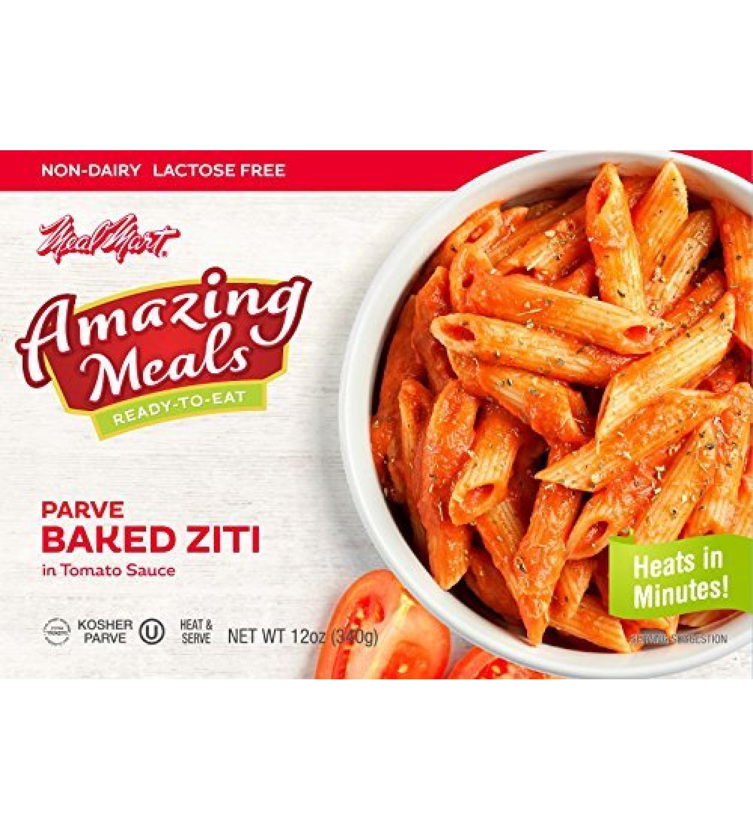 Meal Mart Amazing Meals Kosher Baked Ziti In Tomato Sauce, 12 Oz.