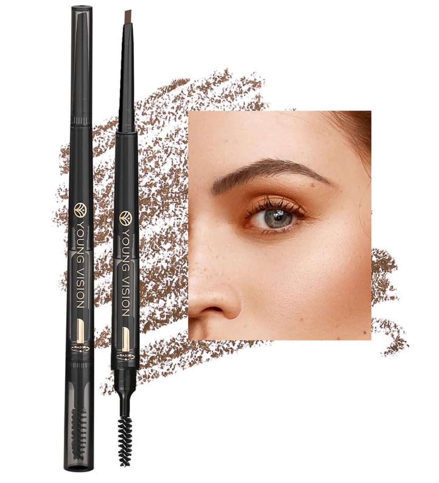 Dual-Sided Eyebrow Pencil Kit - Waterproof Long-Lasting Ultra Precise Brow Makeup - #03 Light Brown - Perfect Natural-Looking Brows - Buy Online on SooperMarket.com