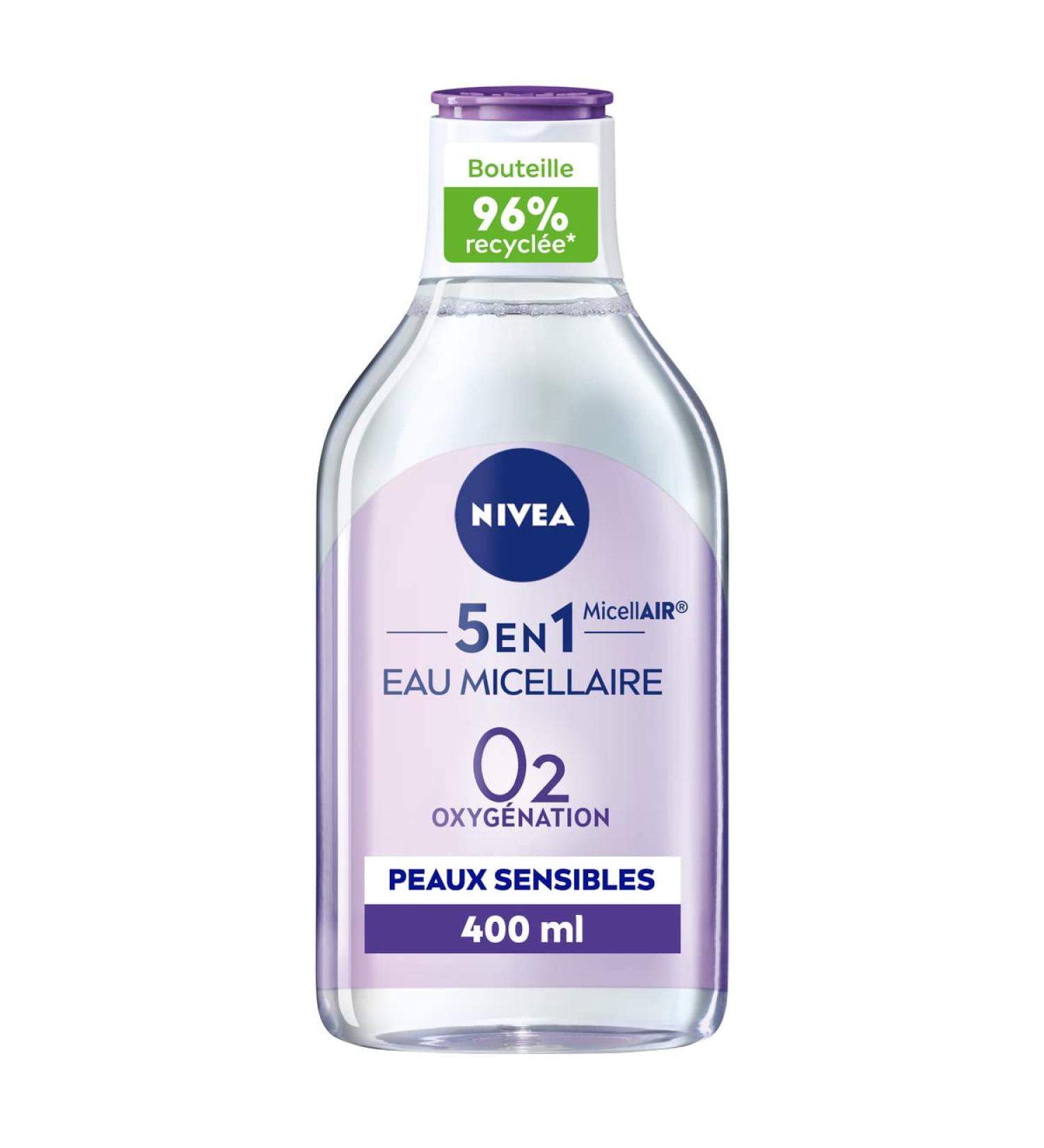Nivea Calming Micellar Water for Sensitive Skin | Gentle Make-Up Remover & Facial Cleanser (400ml) - Perfume-Free Enriched with Micelles & Amino Acids - Buy Online on SooperMarket.com