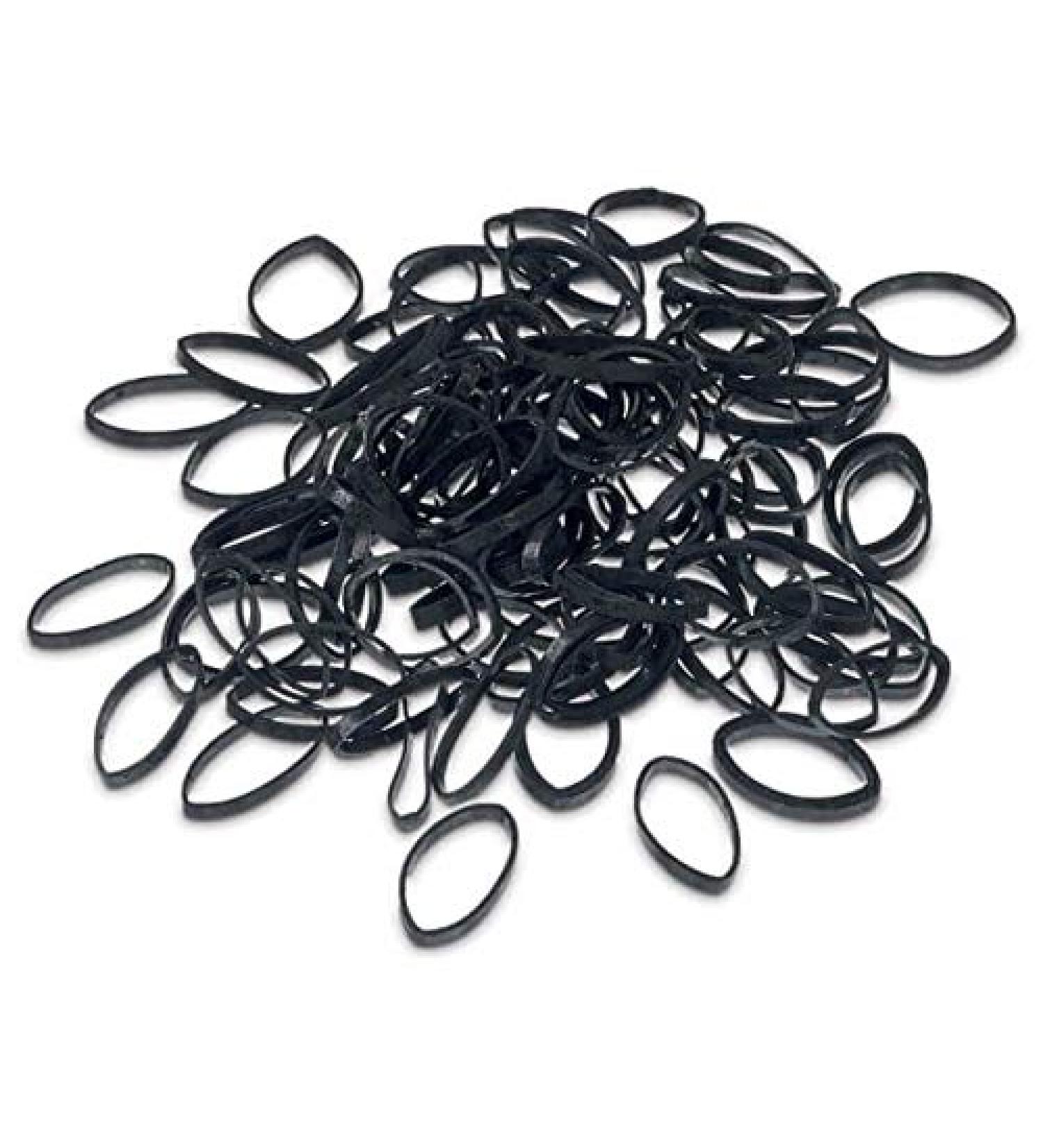 Mytoptrendz BLACK Small Thin Mini Tiny Rubber Bands Hair Elastics Ultra Rubberbands Ponytailers. - Buy Online on SooperMarket.com