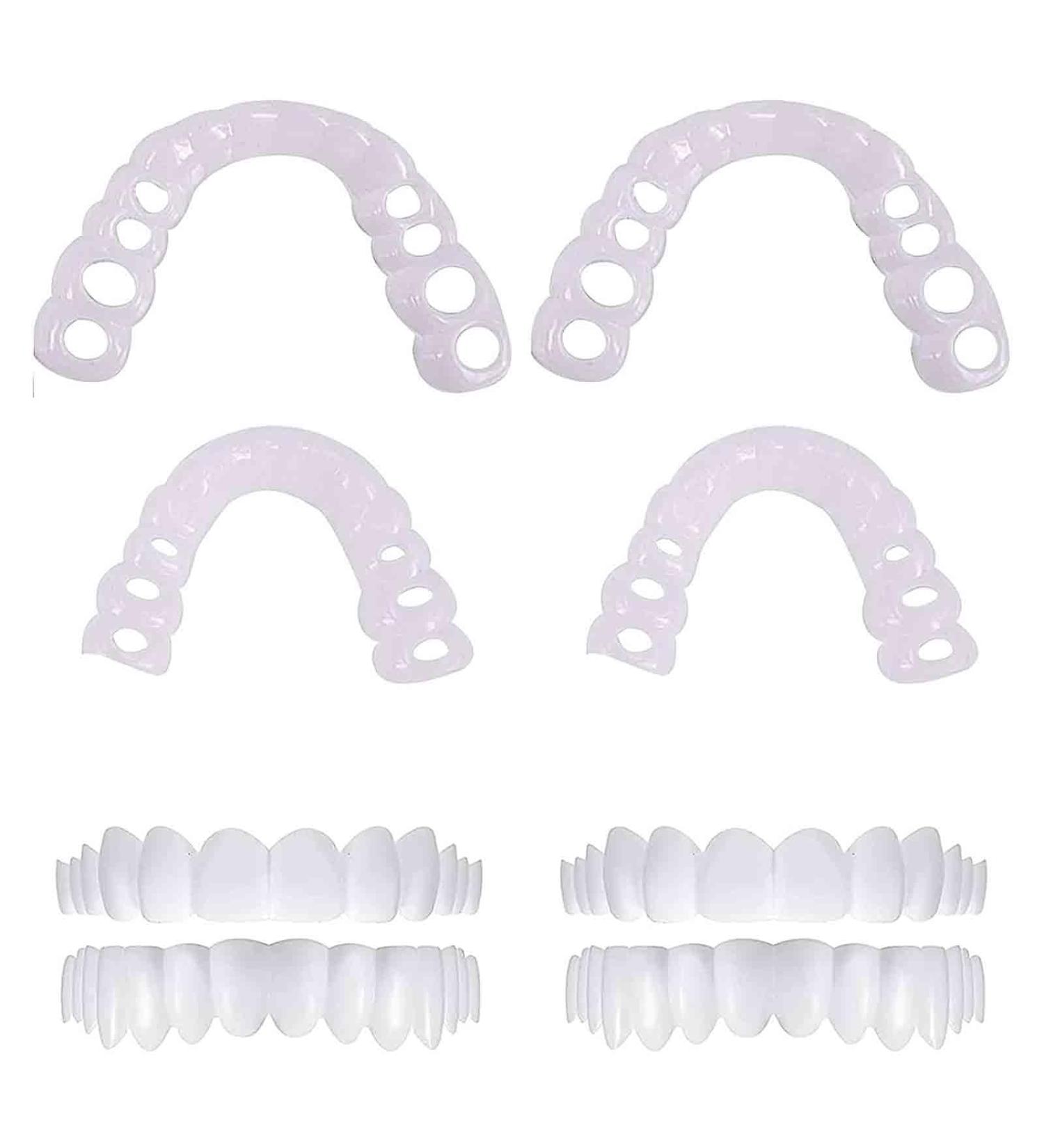 Buy Watsky Veneers: Instant Snap-On Dentures for Men & Women - Top & Bottom Silicone Prostheses 4PCs - Buy Online on SooperMarket.com