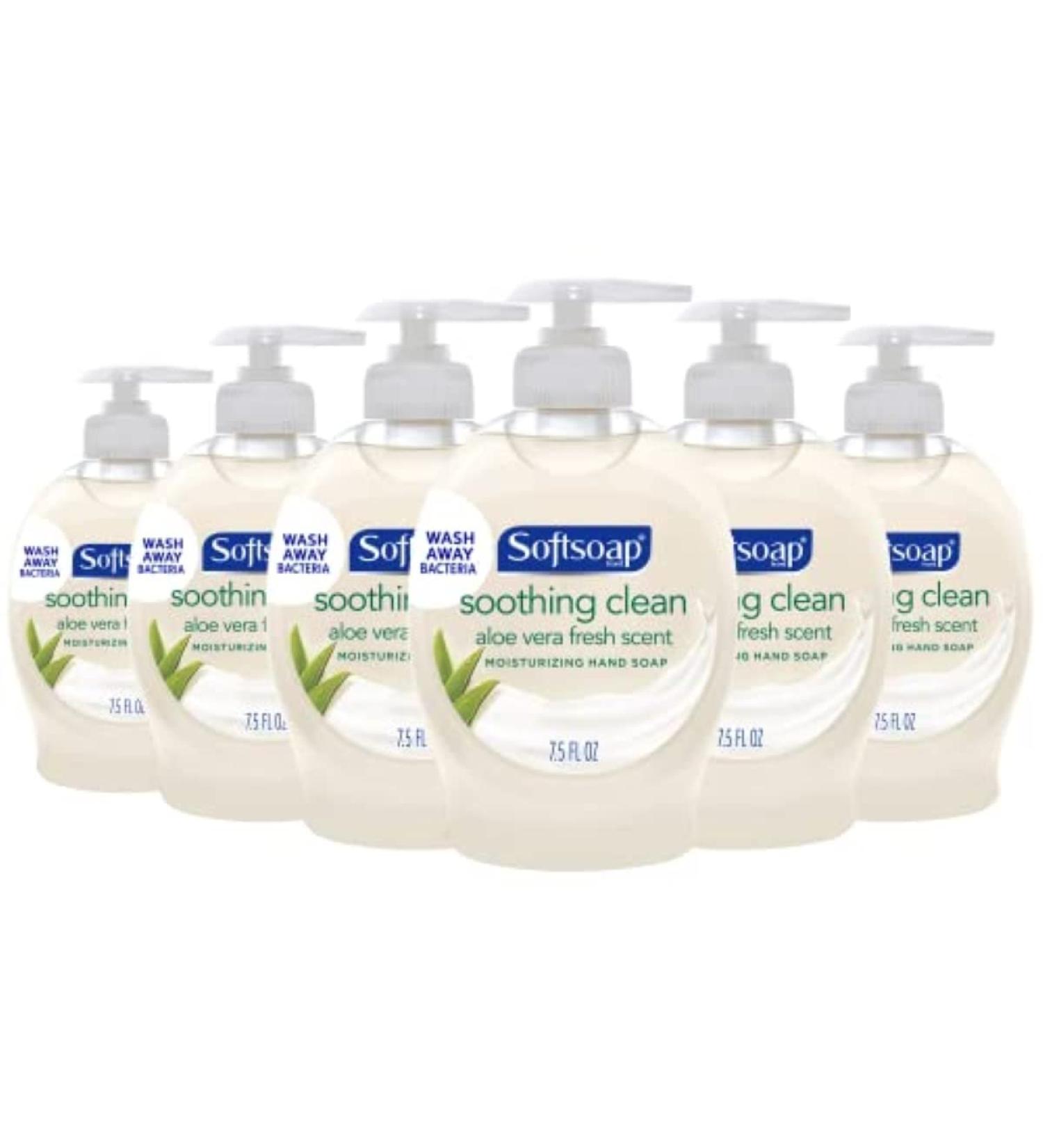Softsoap Aloe Vera Liquid Hand Soap - 6 Pack, 7.5 oz Each | Moisturizing & Soothing - Buy Online on SooperMarket.com