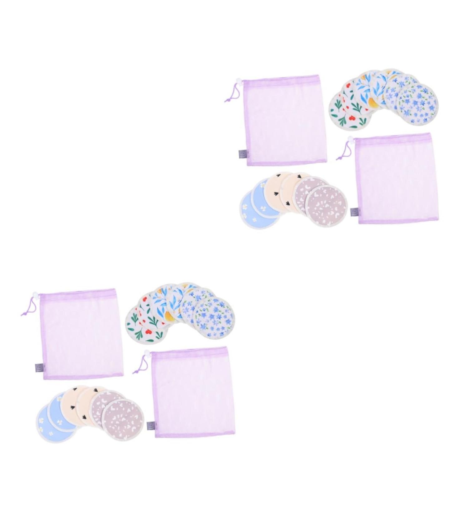 Buy Toyvian Cotton Breast Pads - Reusable Washable Nursing Pads for Comfortable Feeding | 2 Sets Anti-Spill & Soft Polyester Cotton - Buy Online on SooperMarket.com